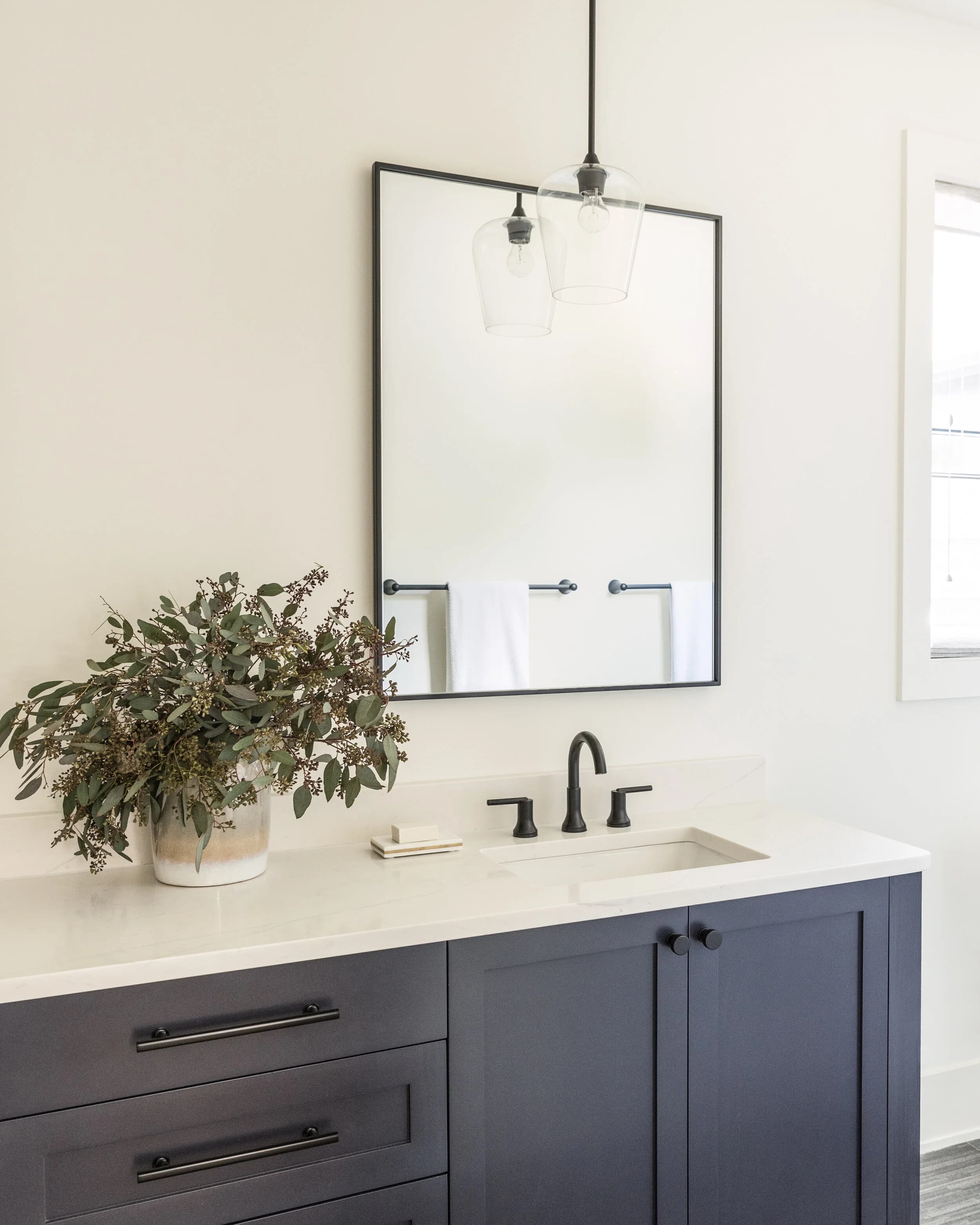 Bay Street II kitchen and living area — Royal Building Group custom home, Charlotte, NC