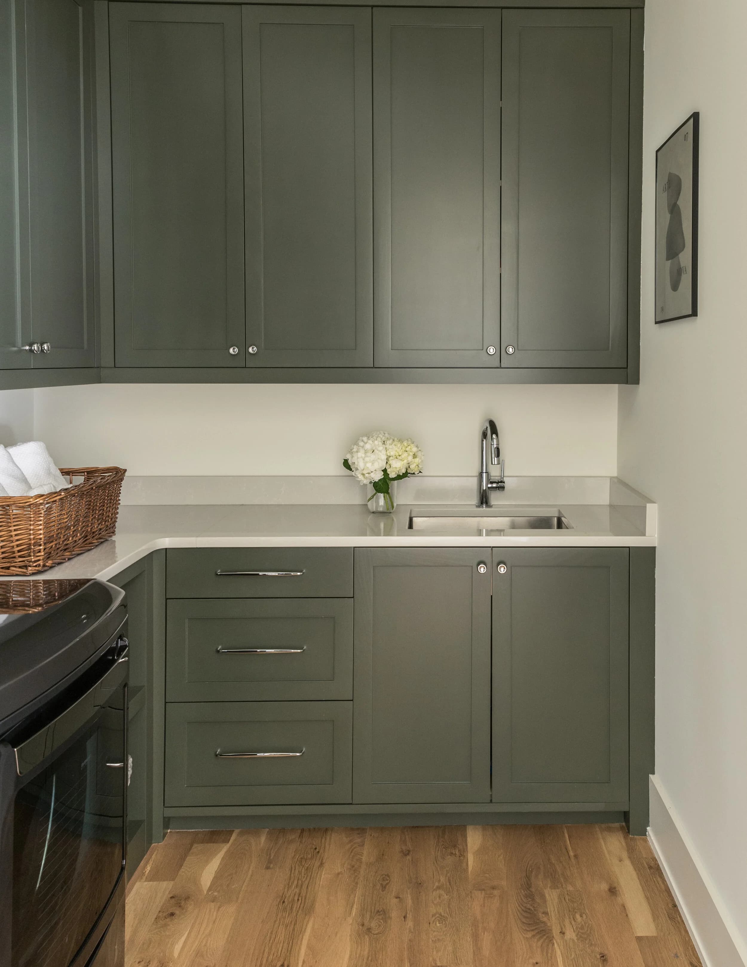 Bay Street II kitchen and living area — Royal Building Group custom home, Charlotte, NC