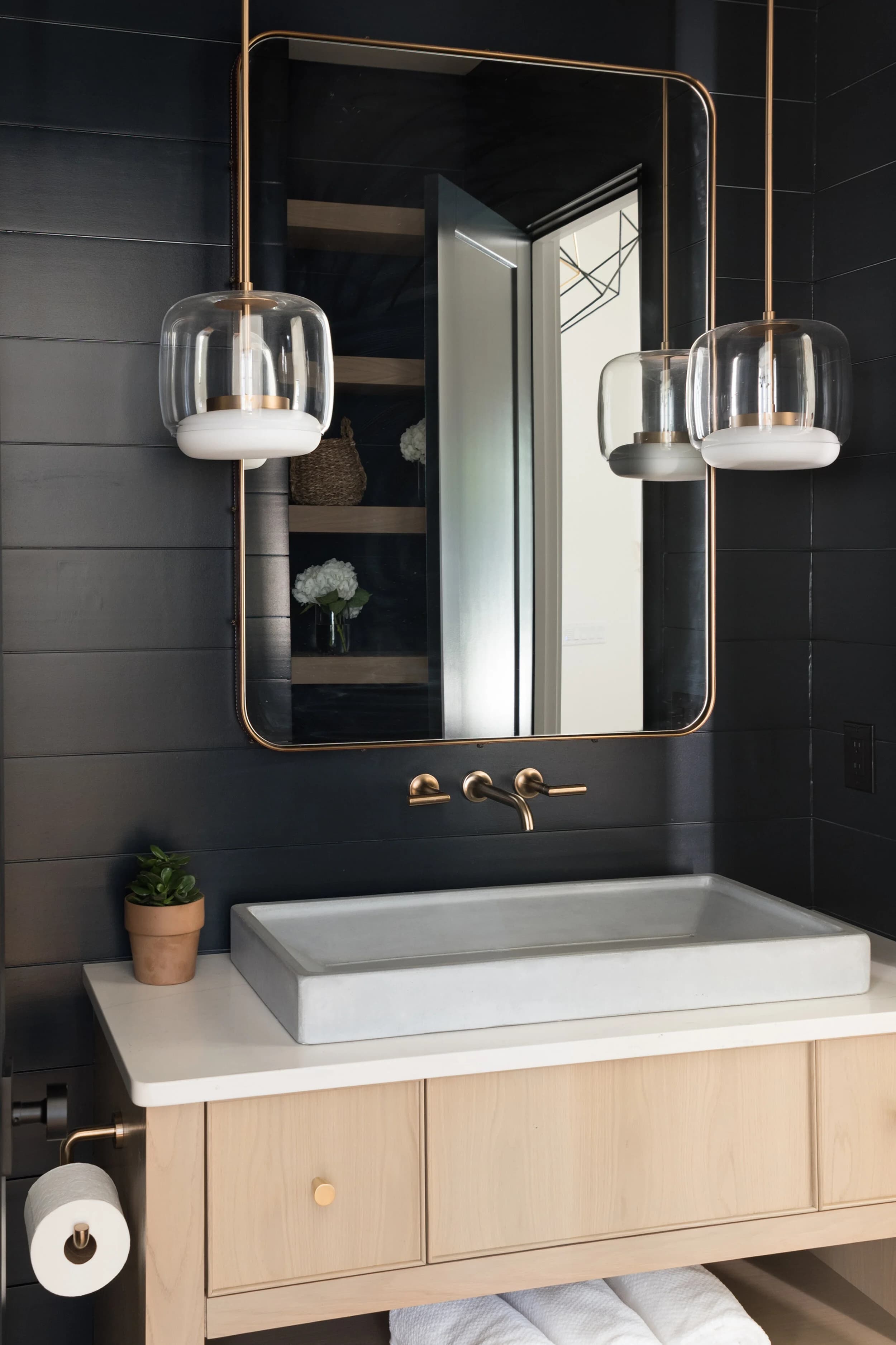 Bay Street II bedroom and bathroom — luxury custom home in Charlotte, NC