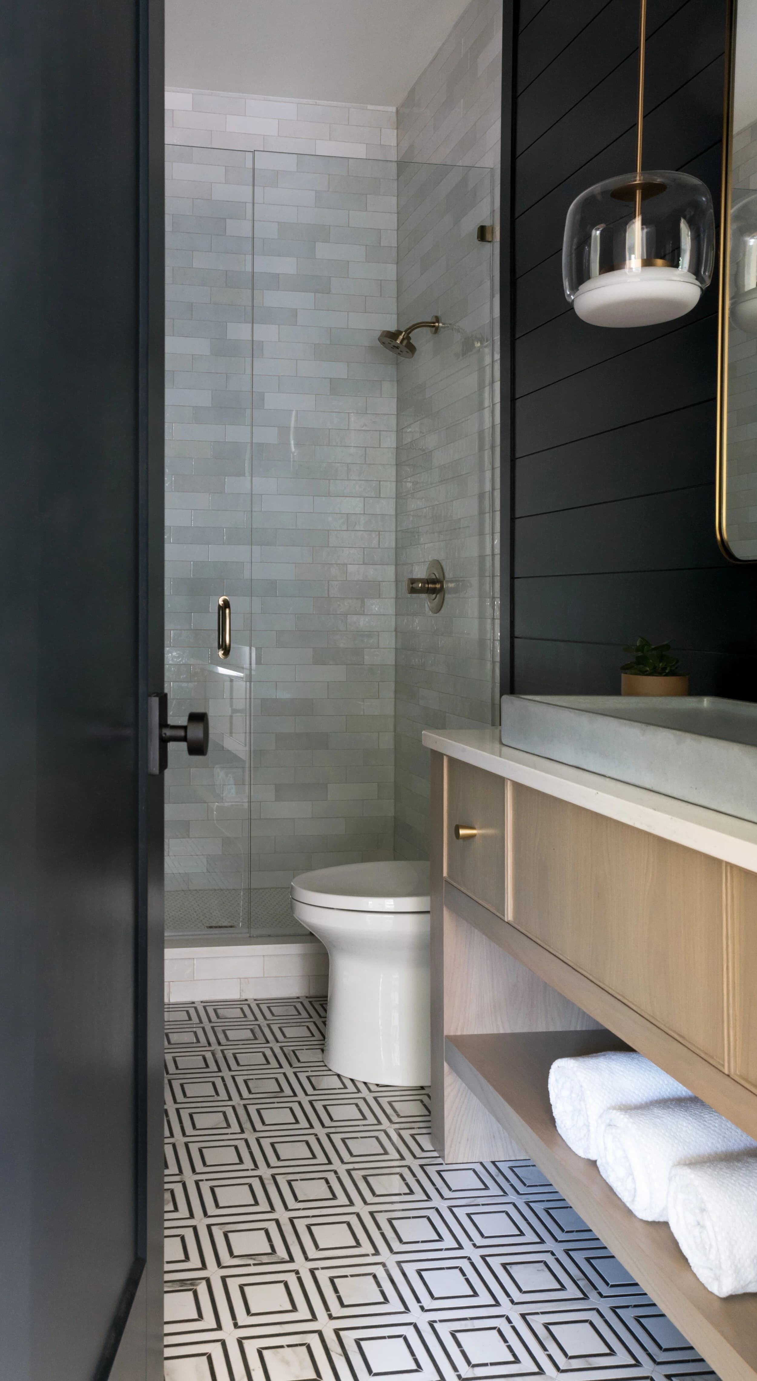 Bay Street II bedroom and bathroom — luxury custom home in Charlotte, NC