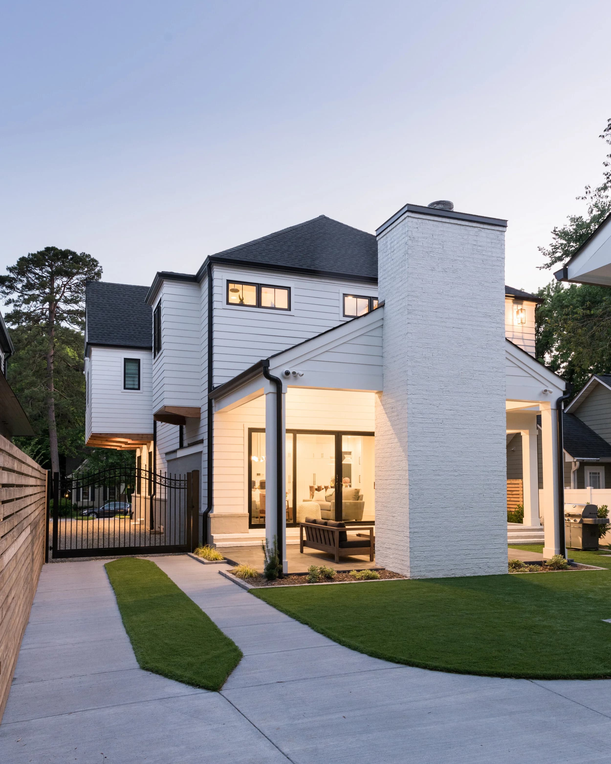 Bay Street II interior living space — custom luxury home in Charlotte, NC