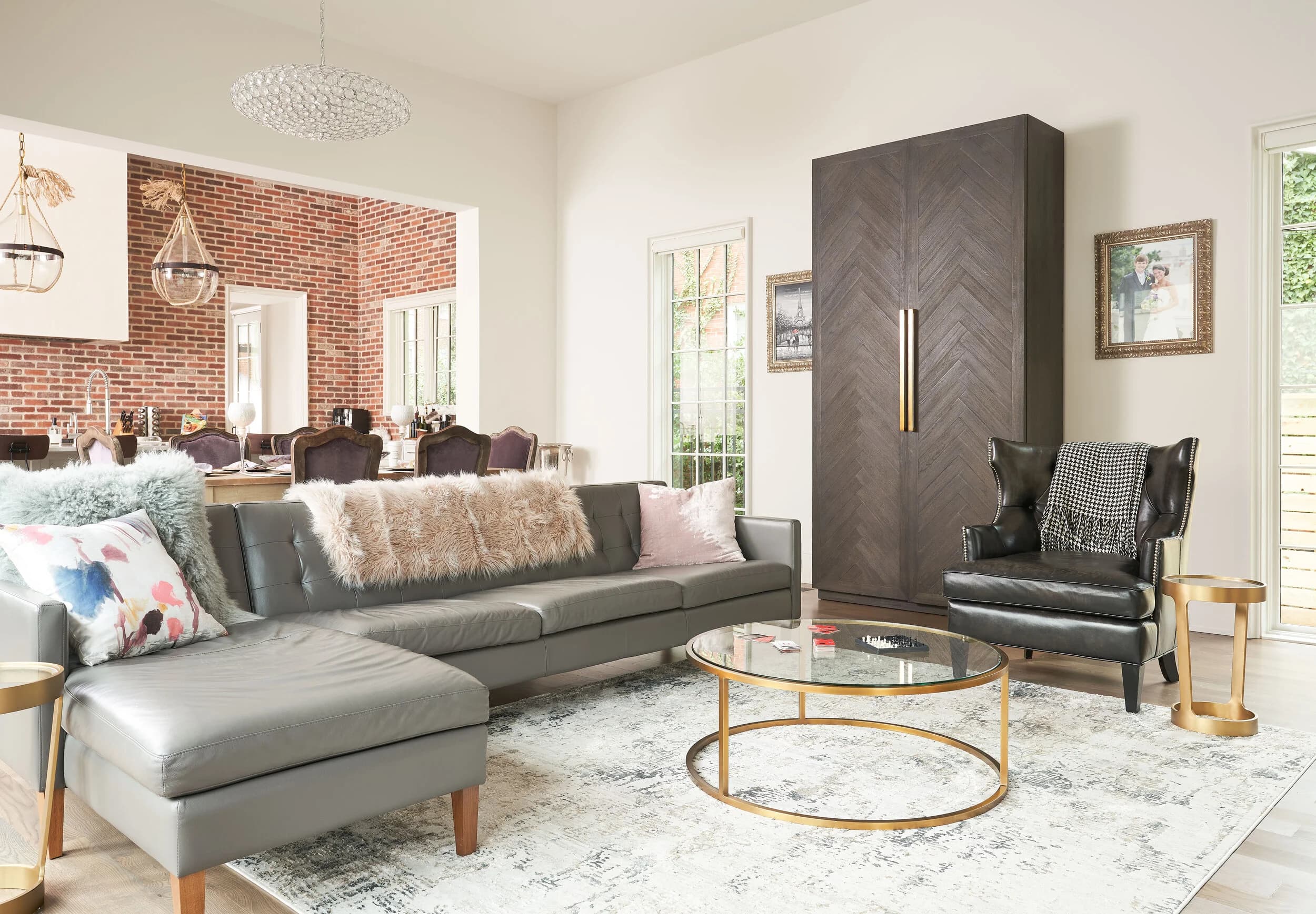 Beverly Drive bedroom and bathroom — luxury custom home in Charlotte, NC