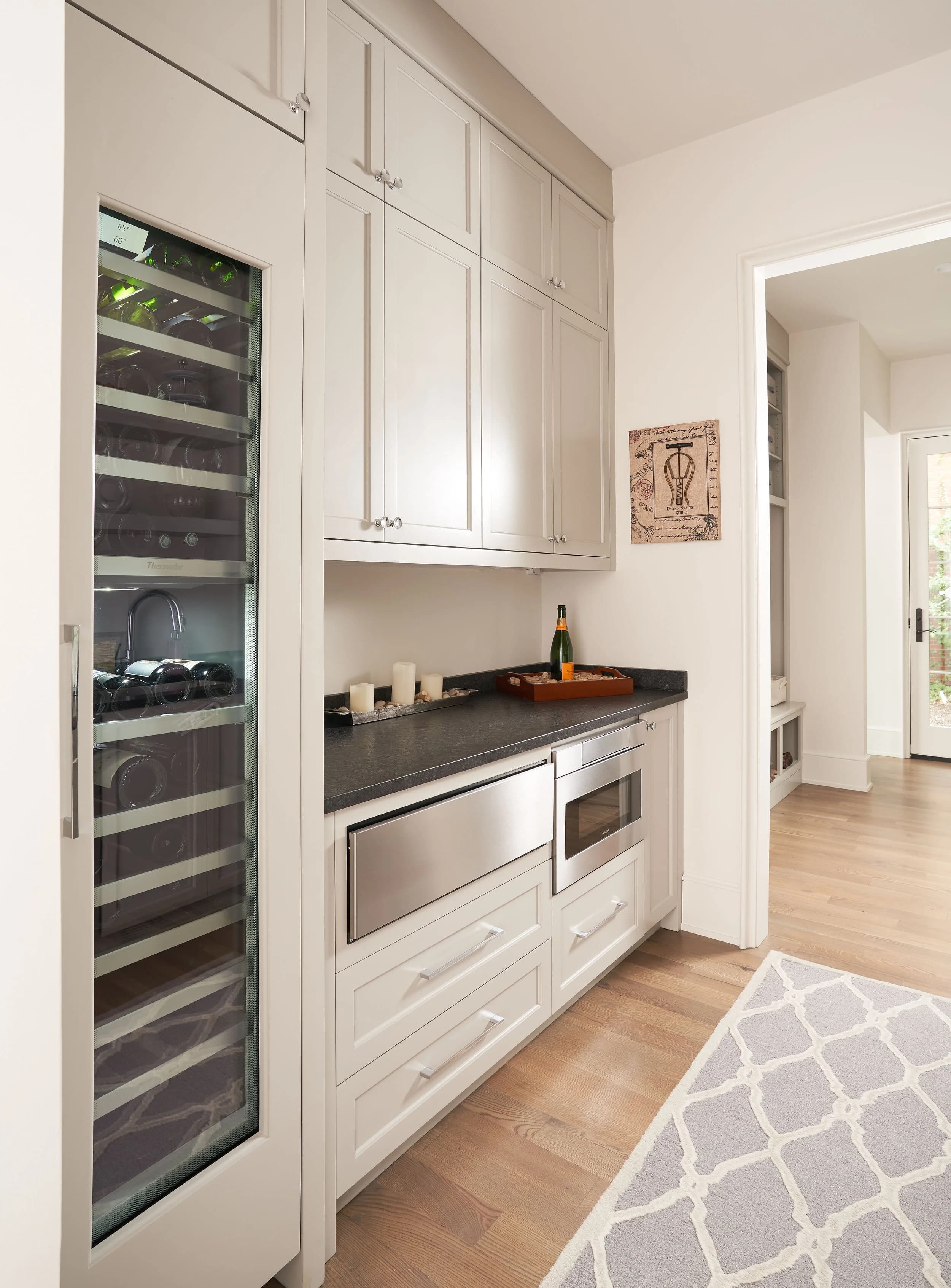 Beverly Drive bedroom and bathroom — luxury custom home in Charlotte, NC
