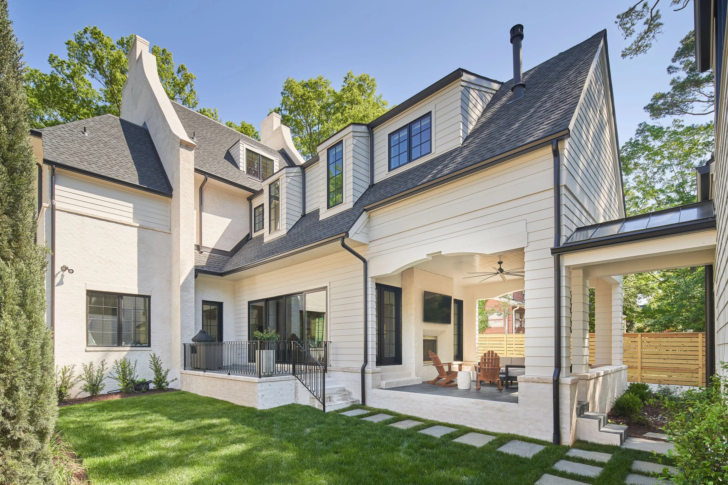 Beverly Drive interior living space — custom luxury home in Charlotte, NC