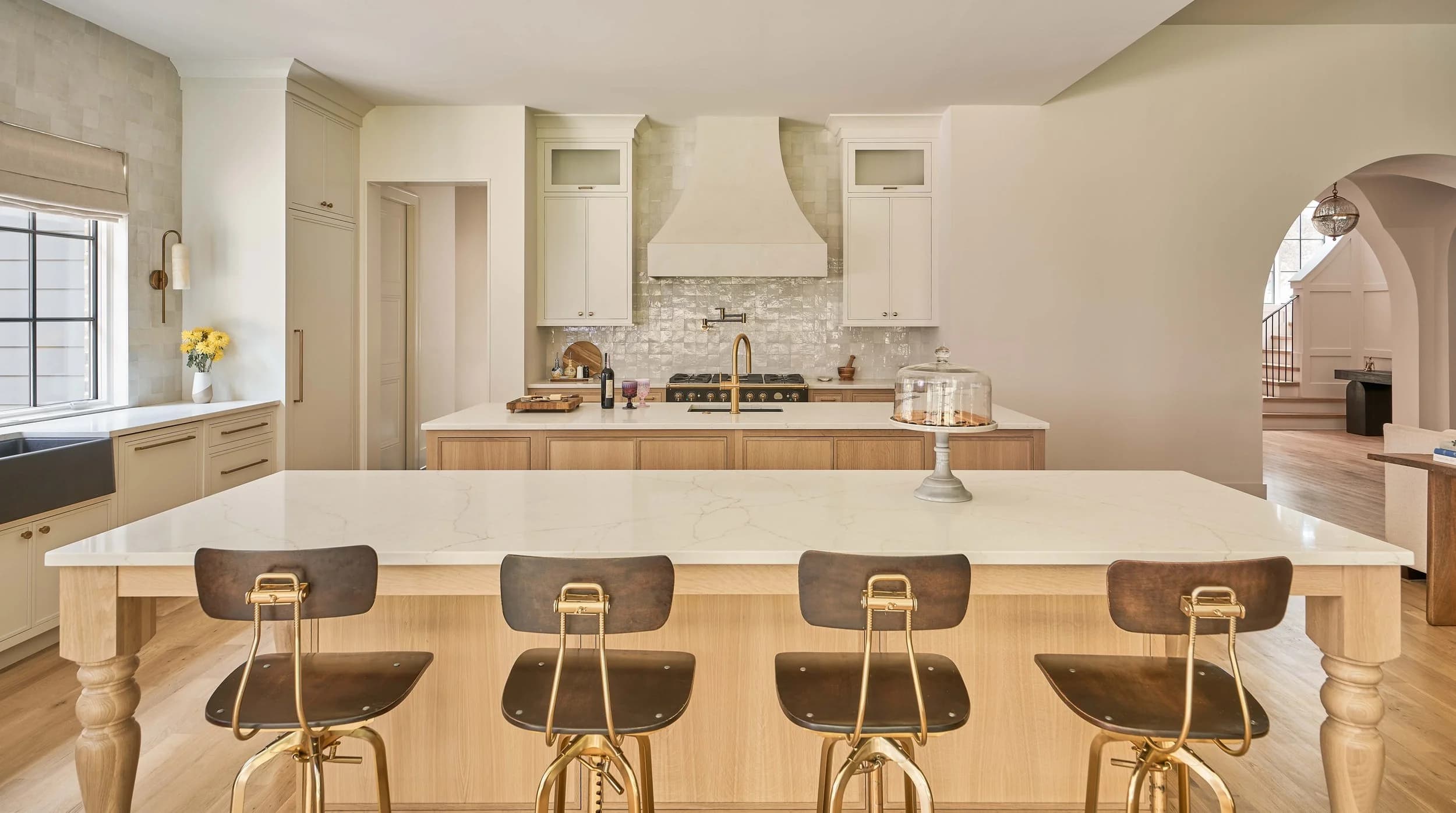 Byerly kitchen and living area — Royal Building Group custom home, Charlotte, NC