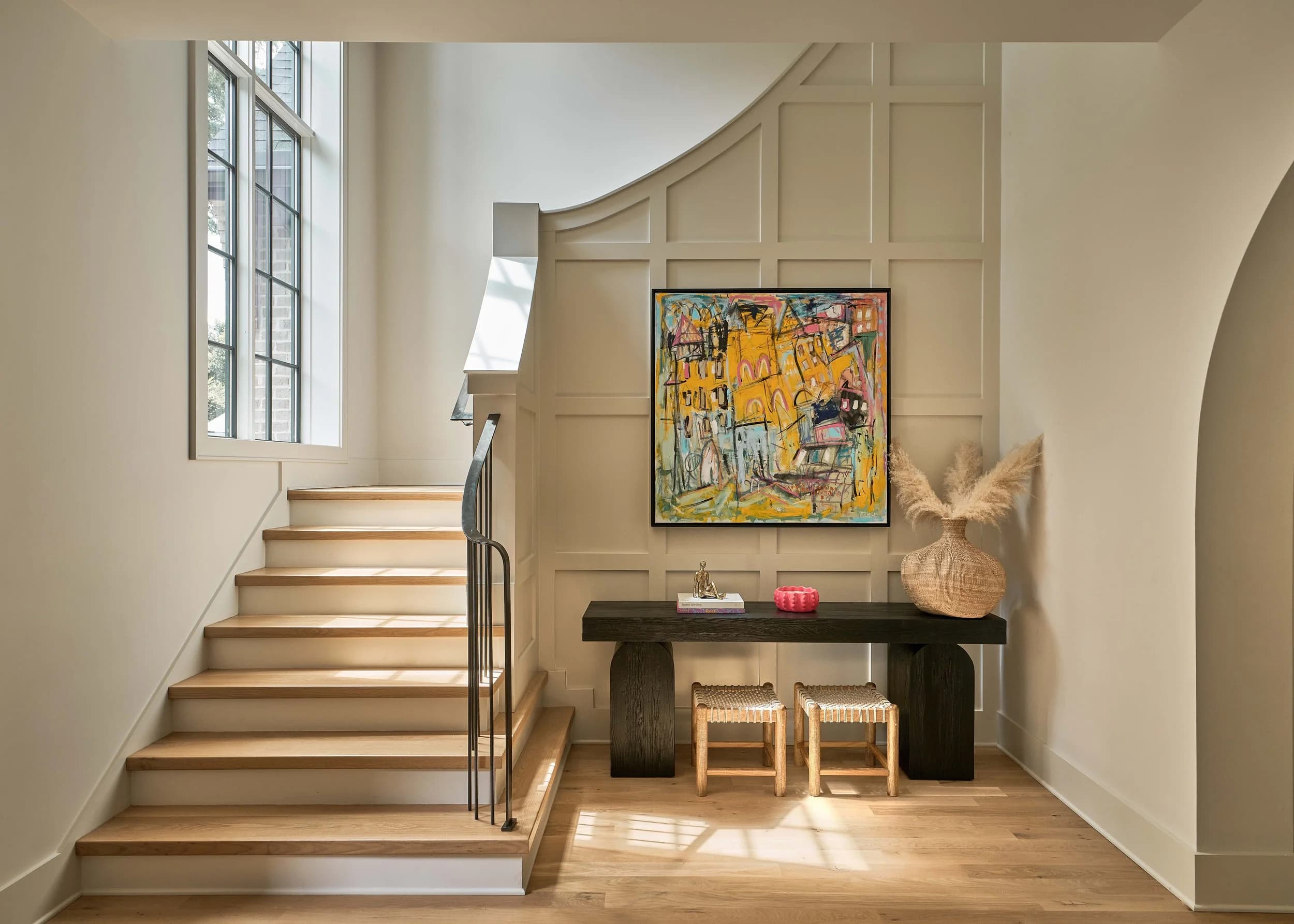 Byerly bedroom and bathroom — luxury custom home in Charlotte, NC
