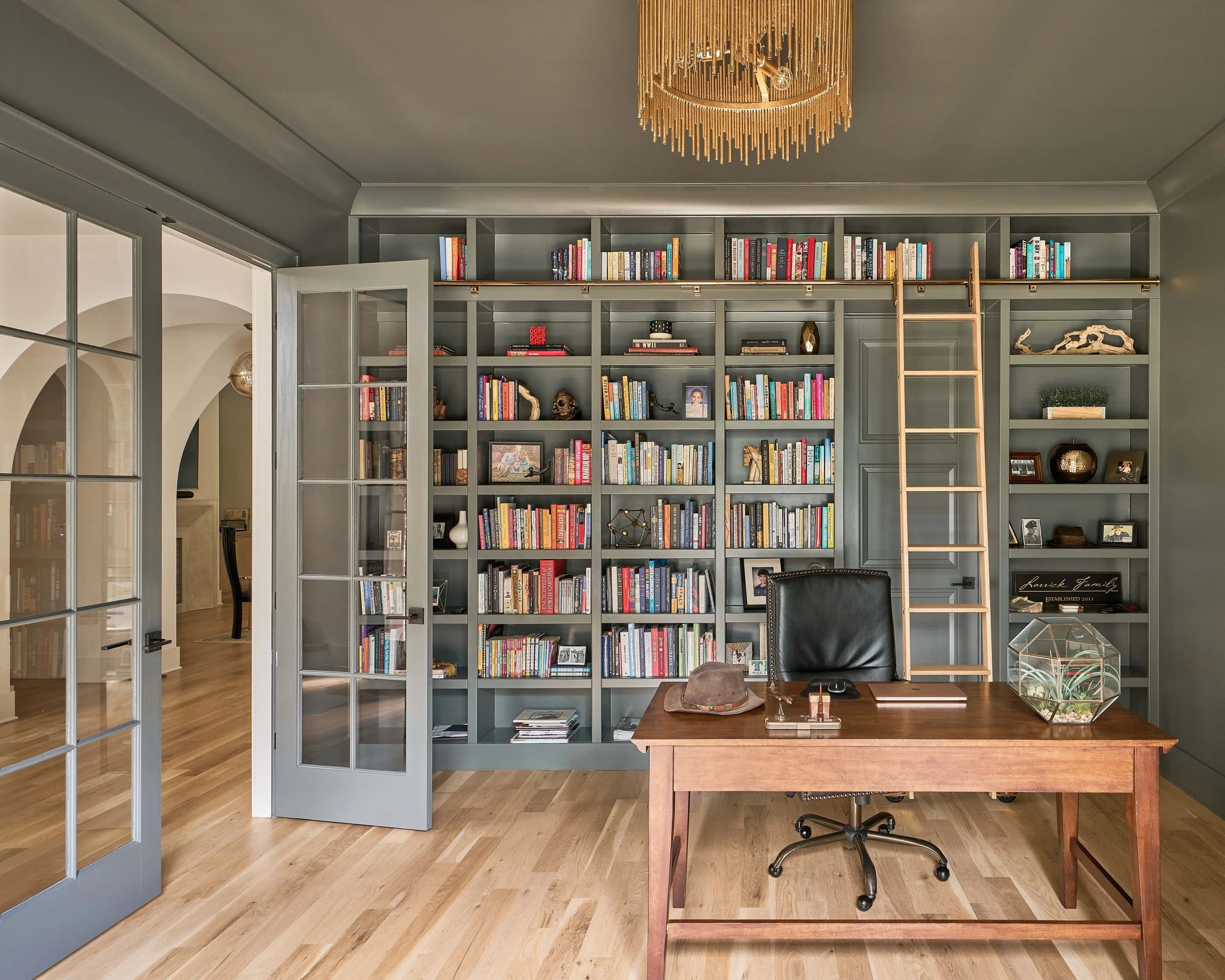 Byerly bedroom and bathroom — luxury custom home in Charlotte, NC