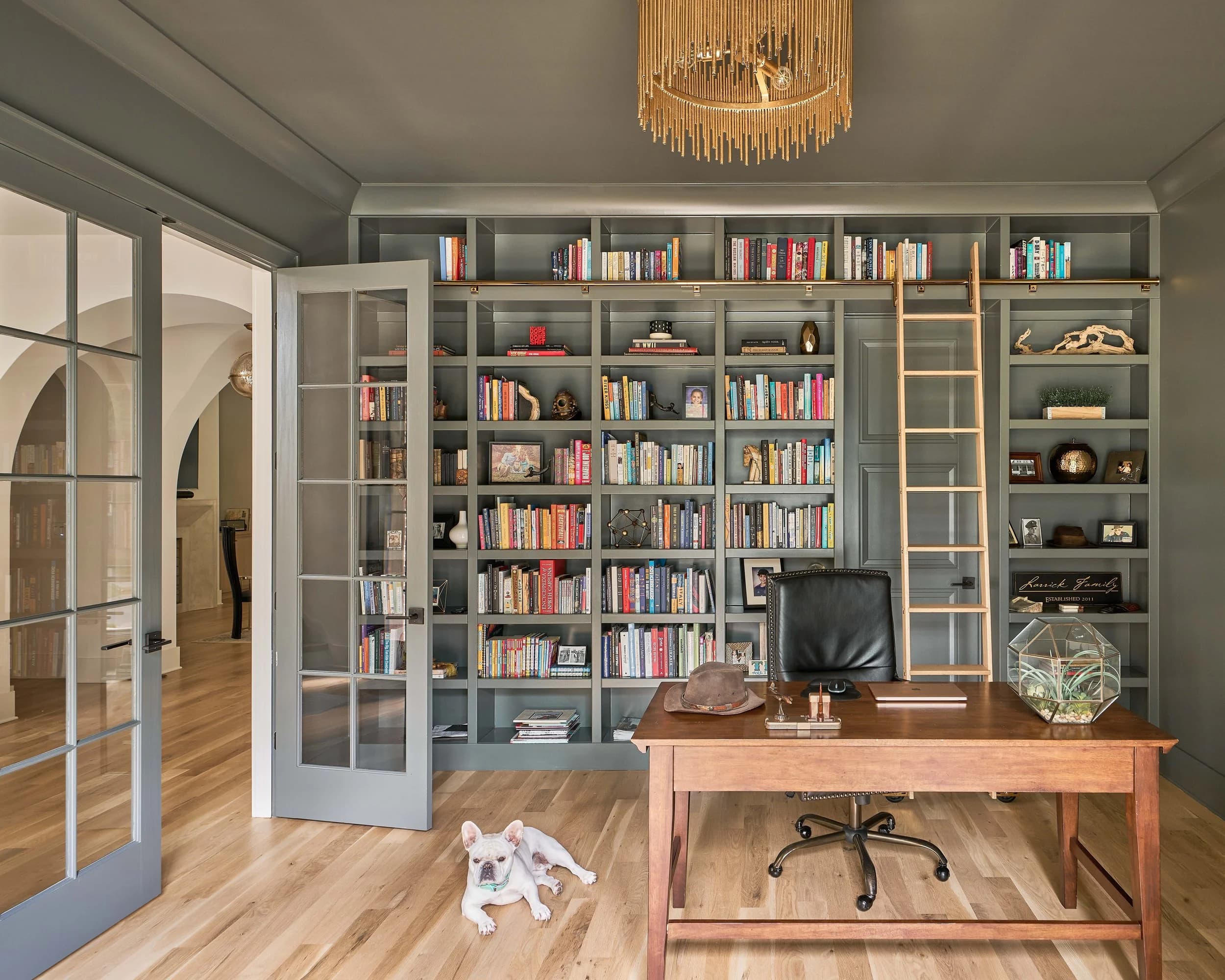 Byerly bedroom and bathroom — luxury custom home in Charlotte, NC