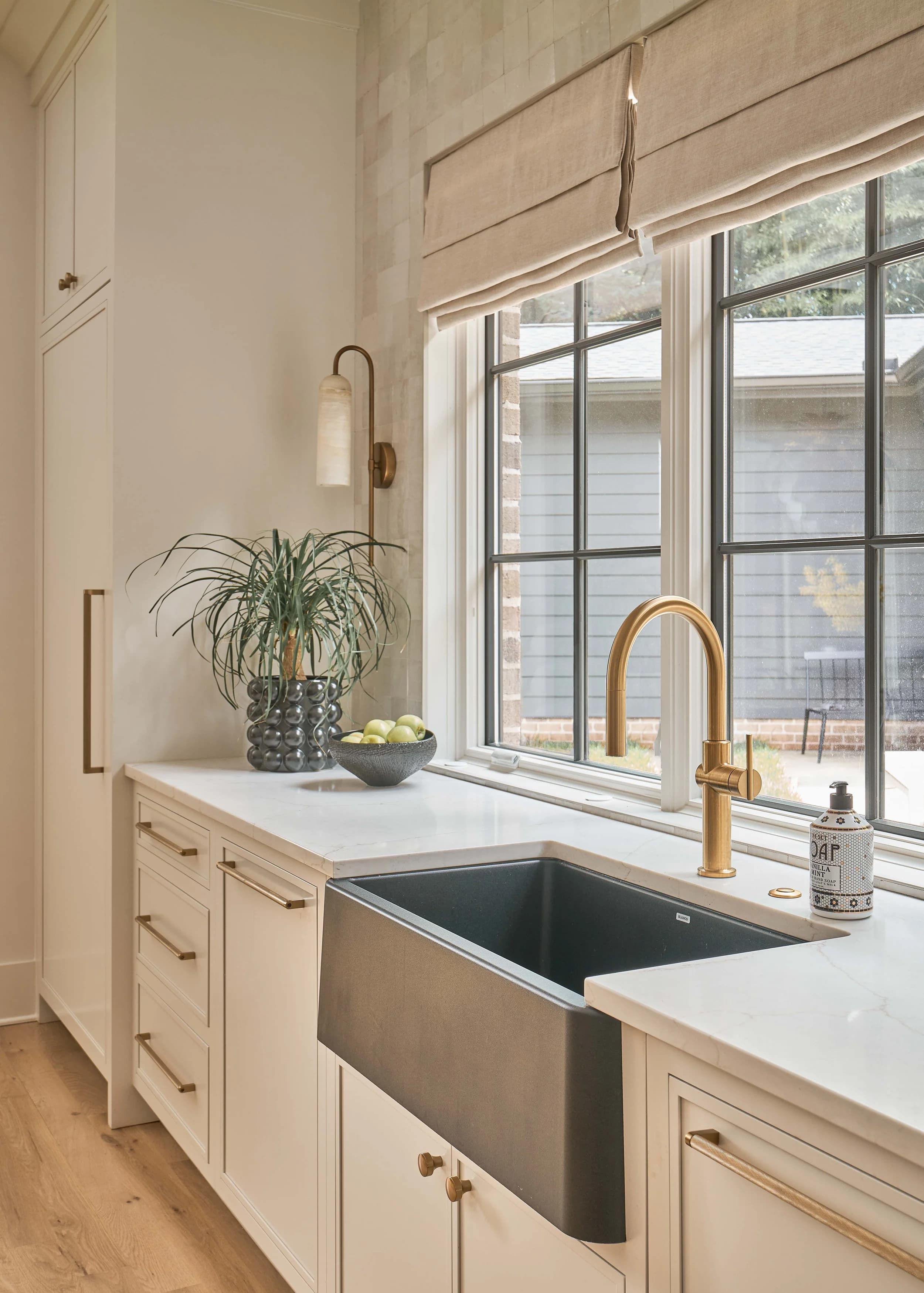 Byerly bedroom and bathroom — luxury custom home in Charlotte, NC