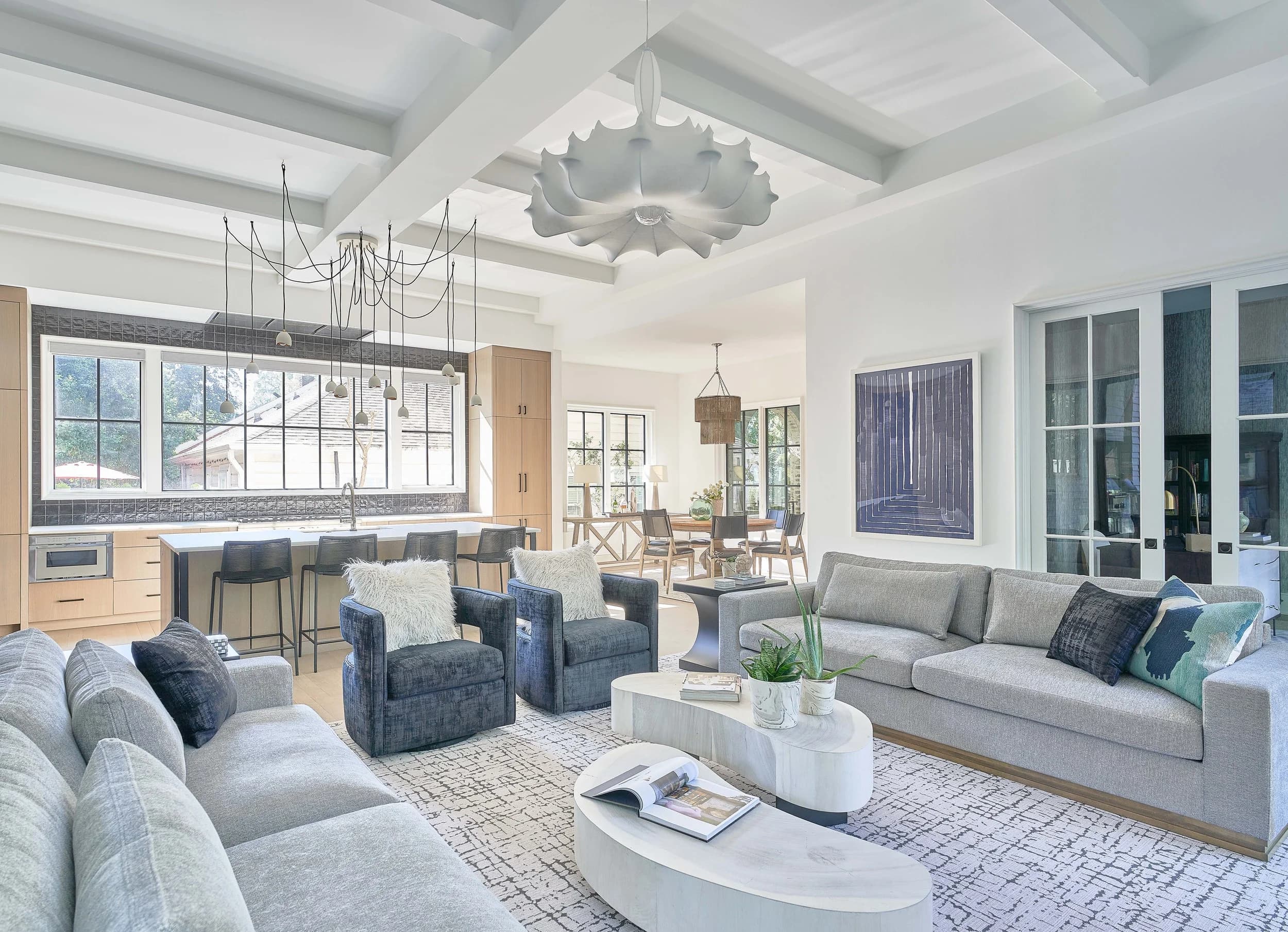 Casa Royal II kitchen and living area — Royal Building Group custom home, Charlotte, NC