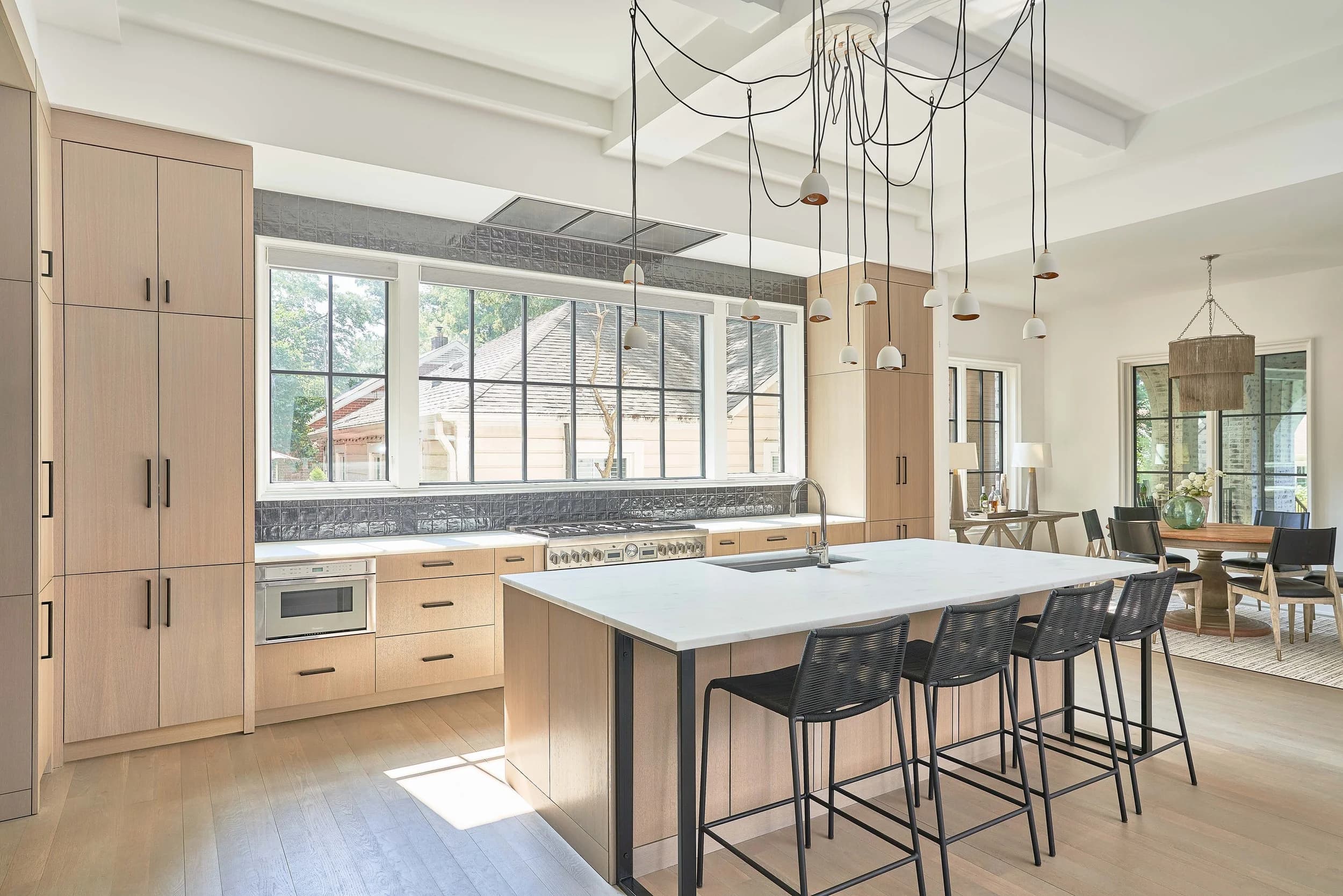 Casa Royal II kitchen and living area — Royal Building Group custom home, Charlotte, NC