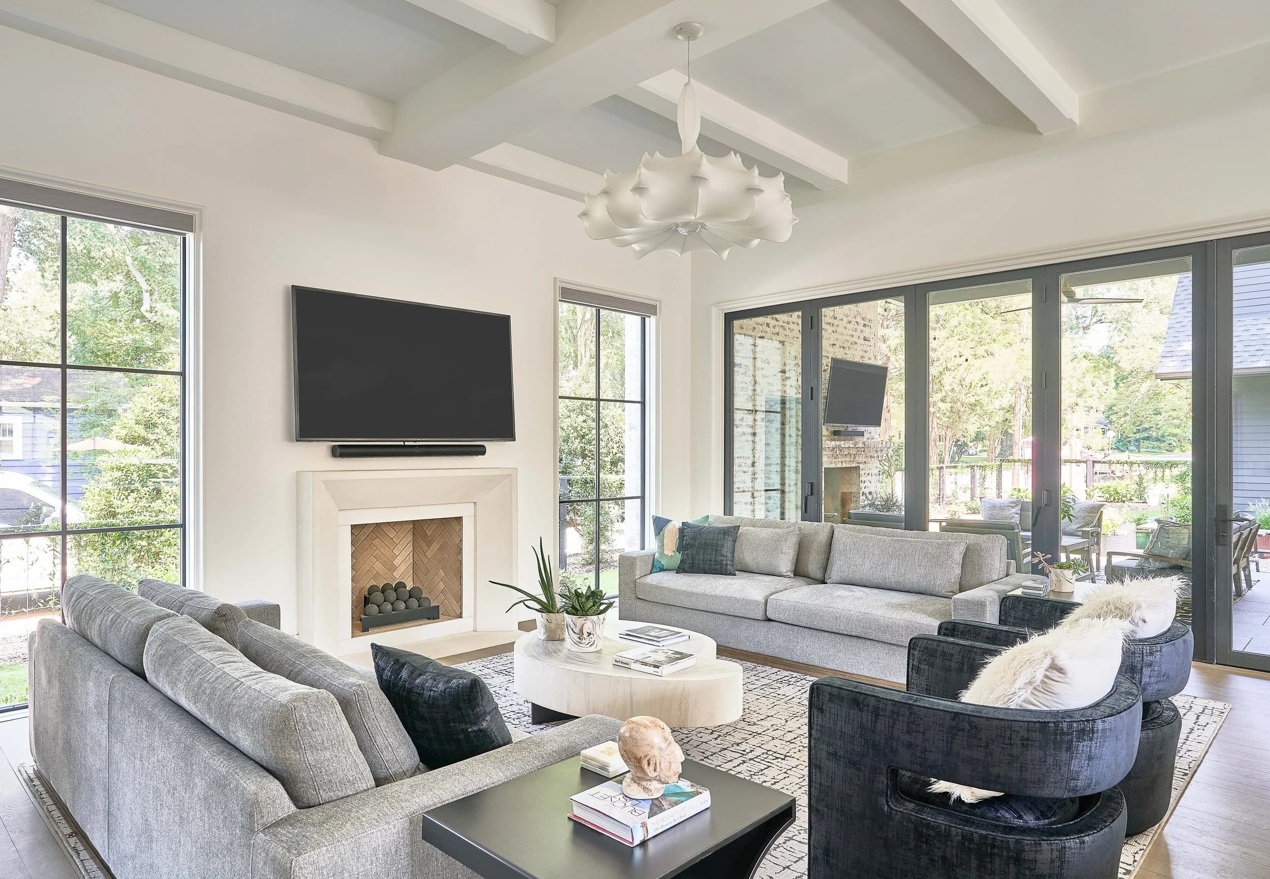 Casa Royal II kitchen and living area — Royal Building Group custom home, Charlotte, NC