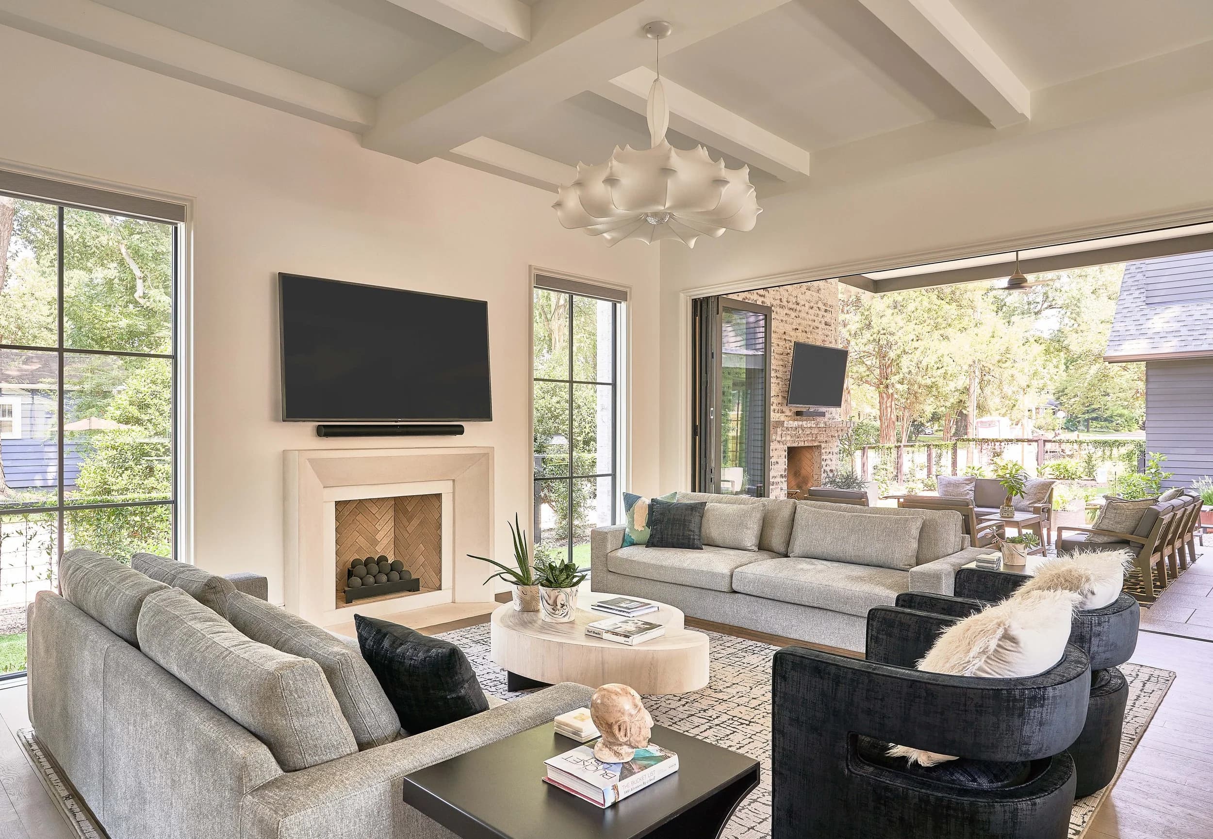Casa Royal II kitchen and living area — Royal Building Group custom home, Charlotte, NC