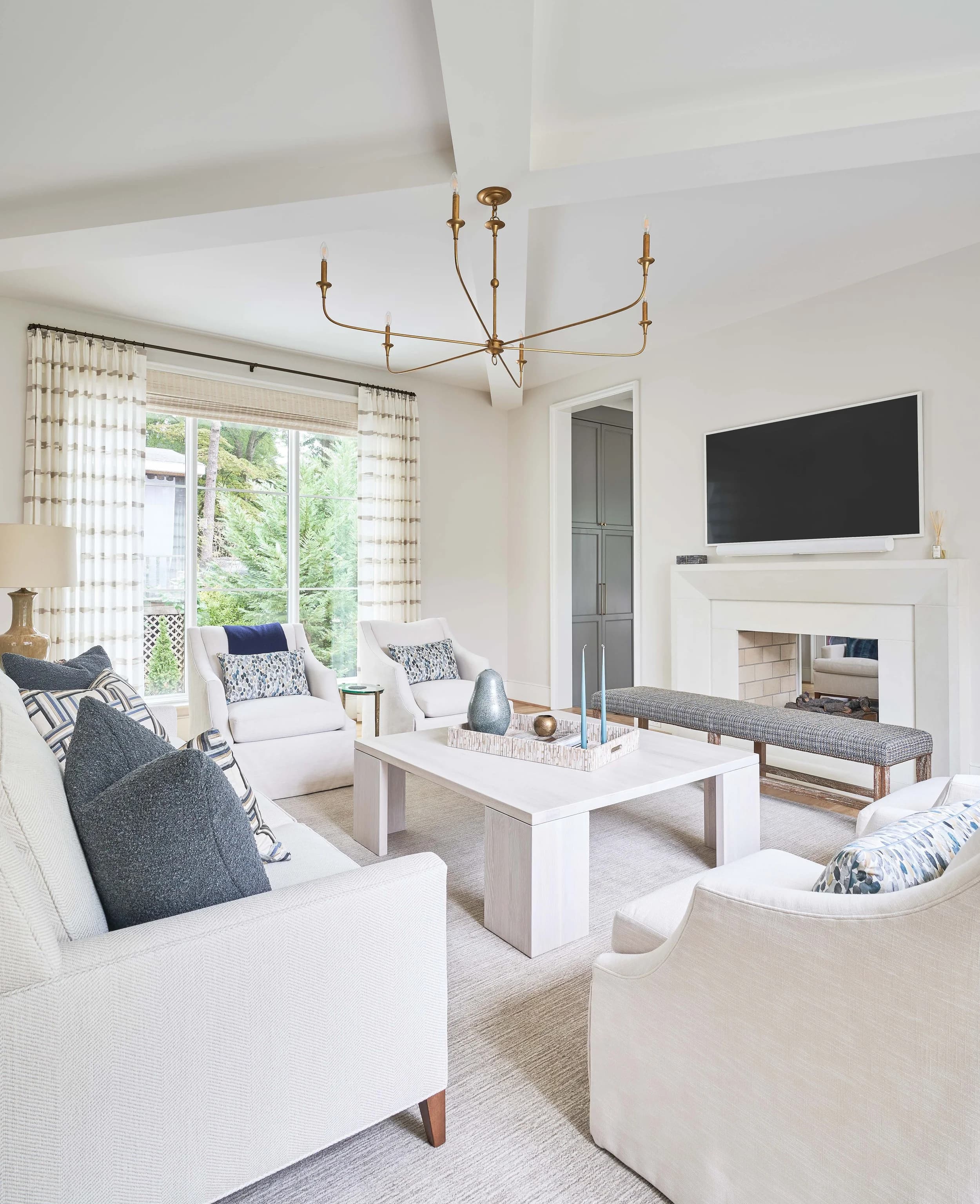 Chesterfield I kitchen and living area — Royal Building Group custom home, Charlotte, NC