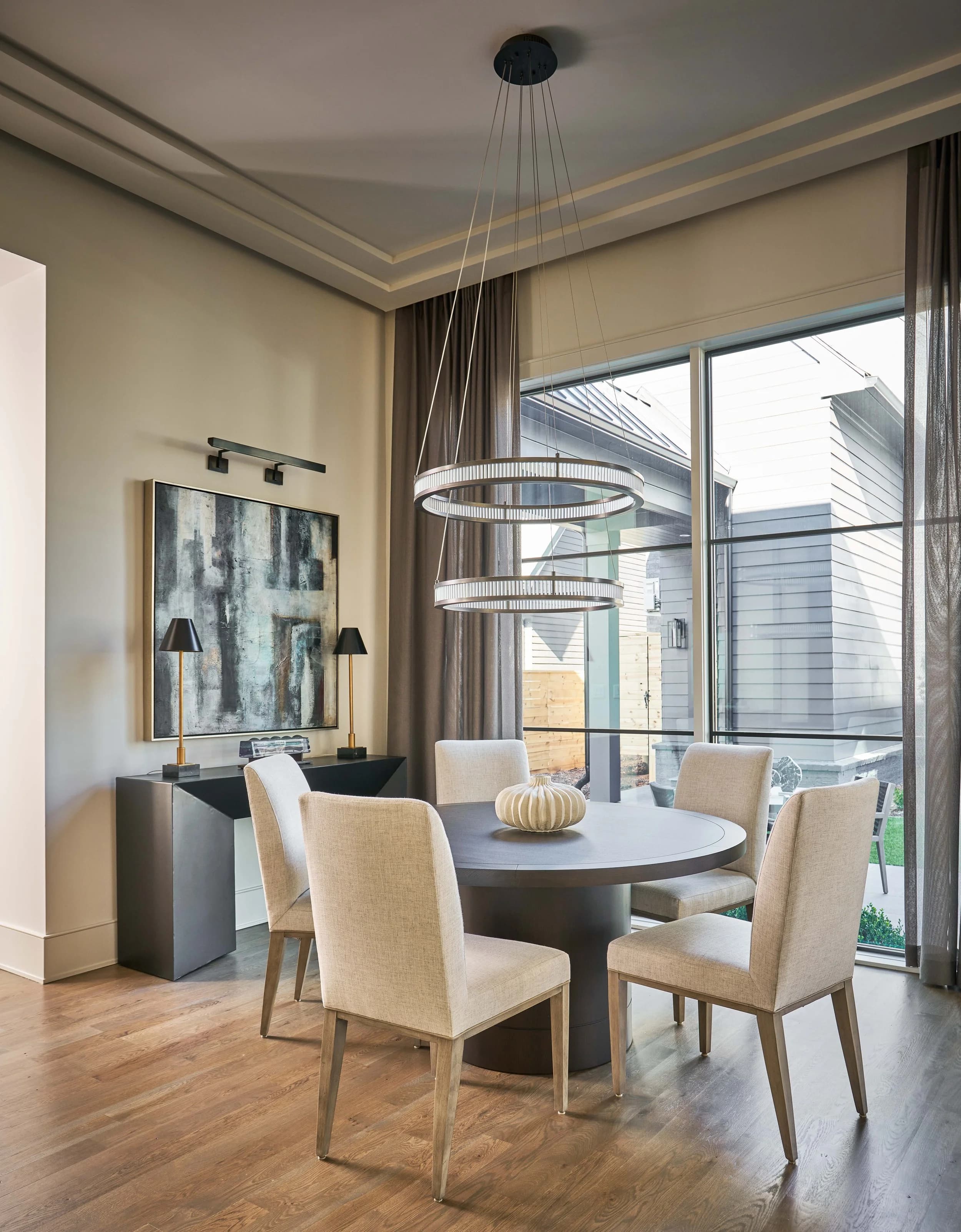 Chesterfield II kitchen and living area — Royal Building Group custom home, Charlotte, NC