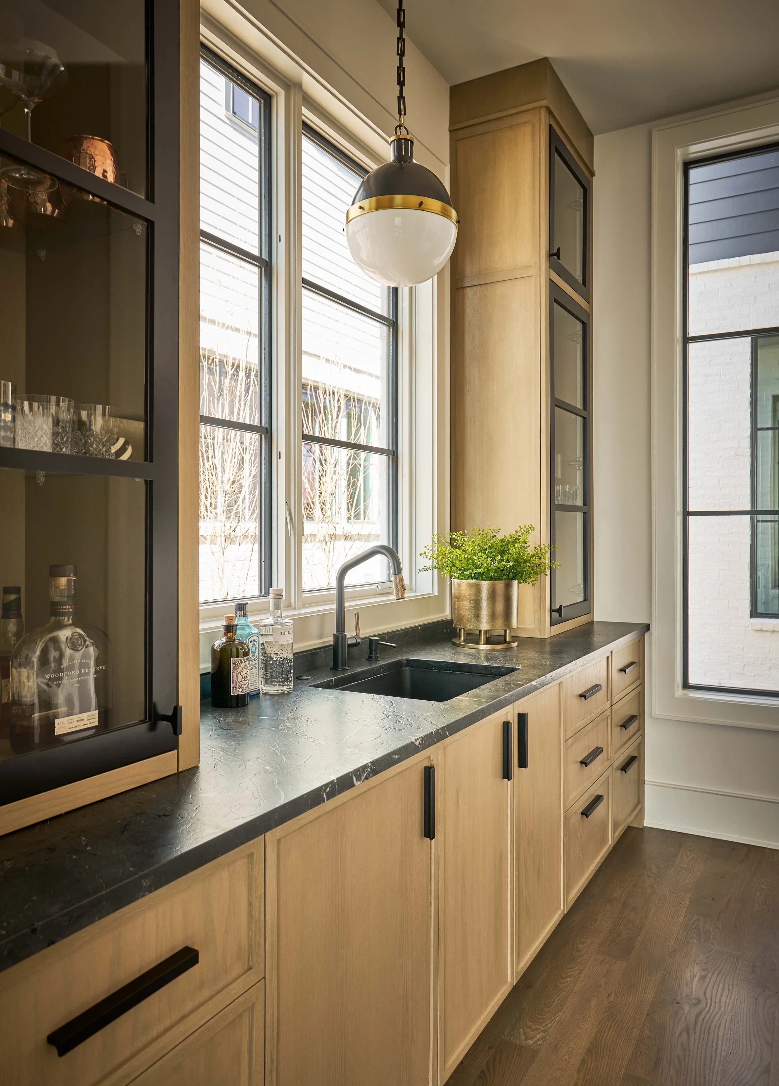 Chesterfield II kitchen and living area — Royal Building Group custom home, Charlotte, NC