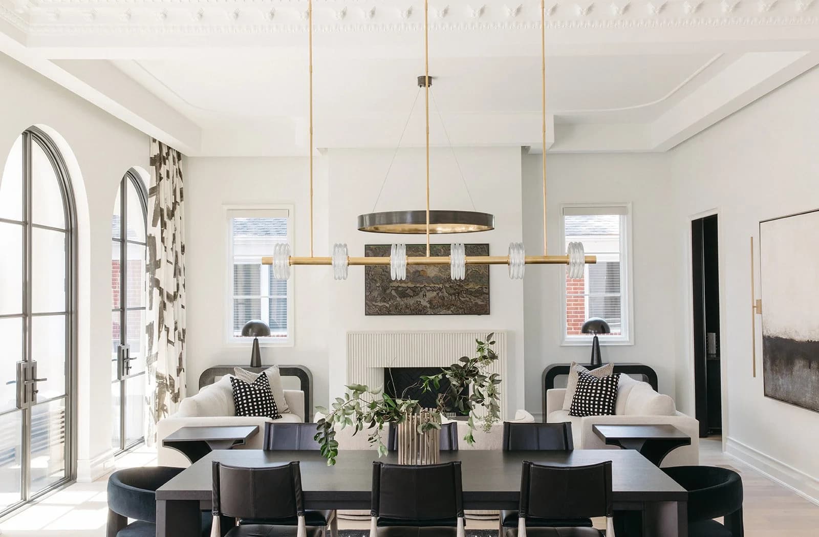 Chesterfield III kitchen and living area — Royal Building Group custom home, Charlotte, NC