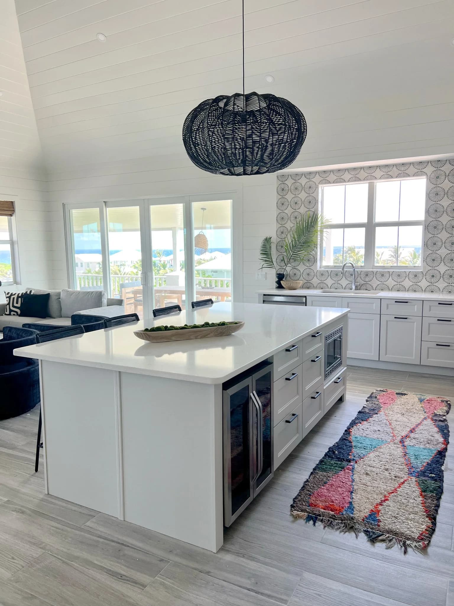 Elbow Cay interior living space — custom luxury home in Bahamas