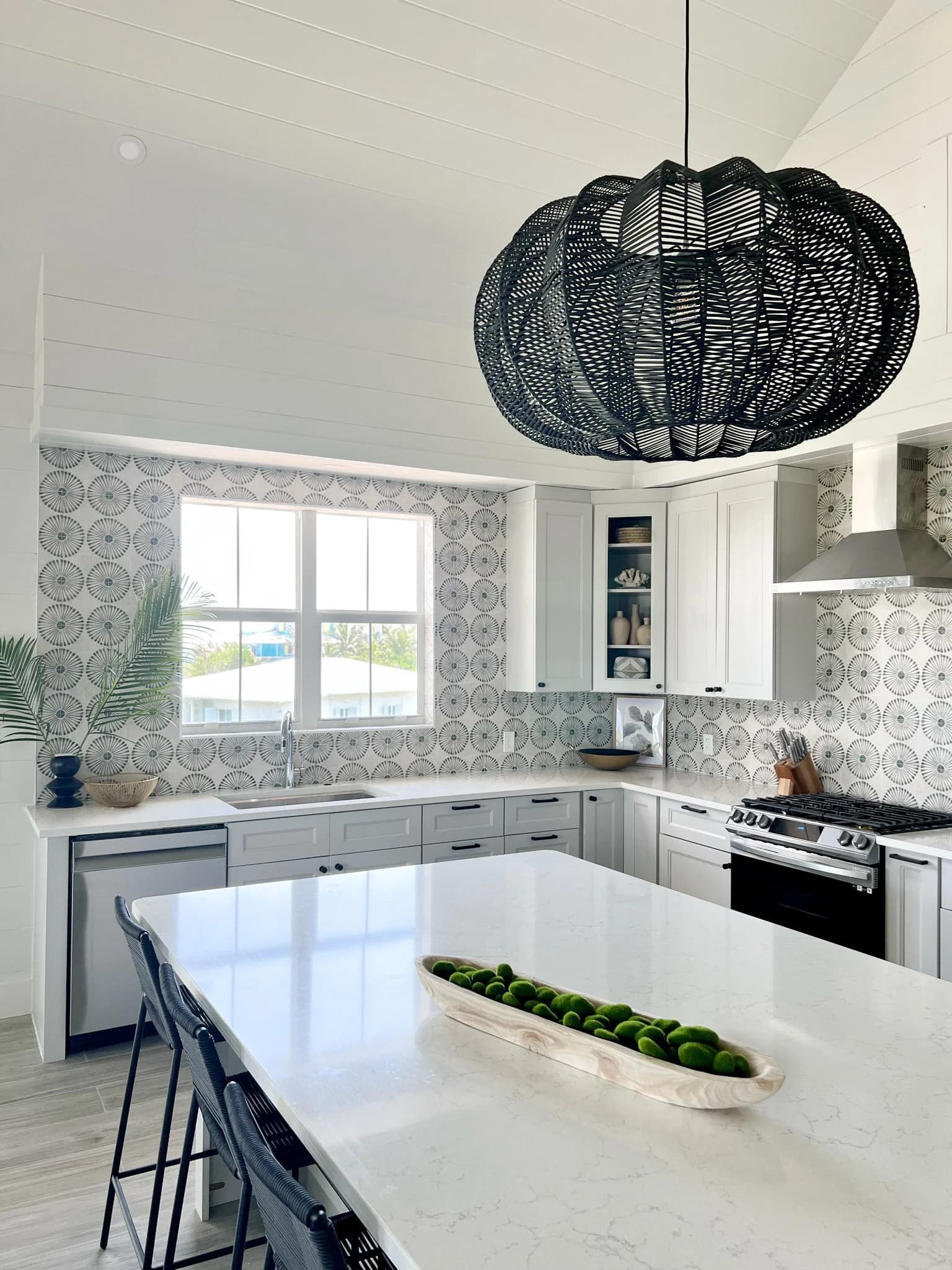 Elbow Cay interior living space — custom luxury home in Bahamas