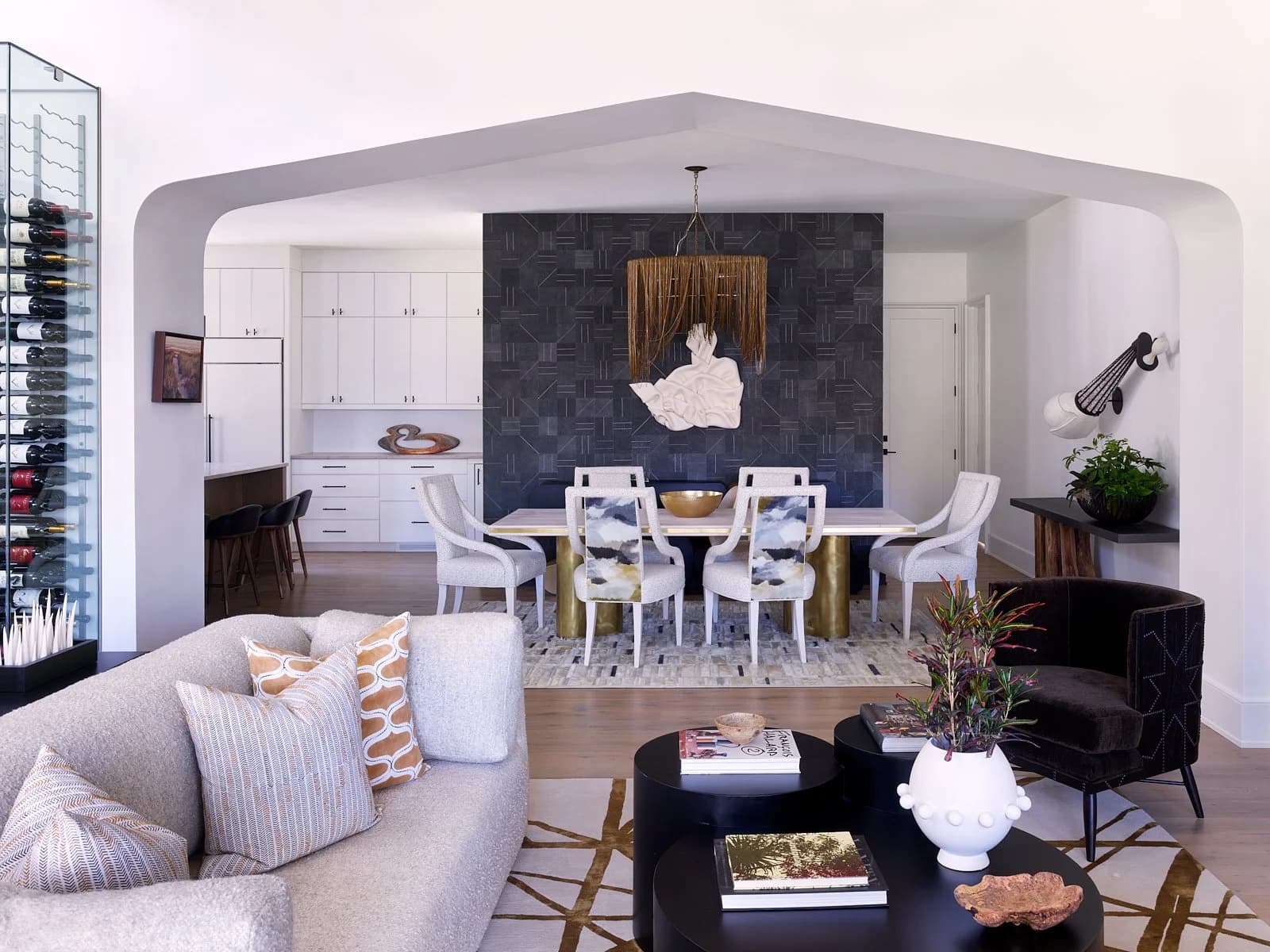 Ferncliff Duplex kitchen and living area — Royal Building Group custom home, Charlotte, NC
