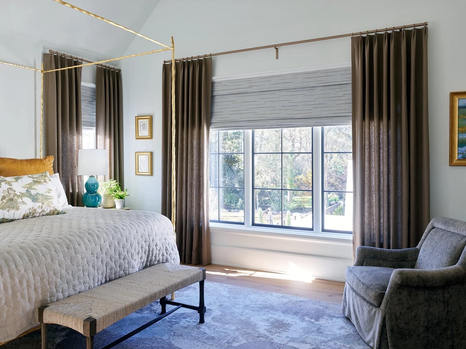 Ferncliff Duplex bedroom and bathroom — luxury custom home in Charlotte, NC