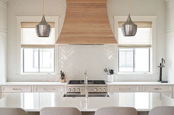 Laburnum II kitchen and living area — Royal Building Group custom home, Charlotte, NC