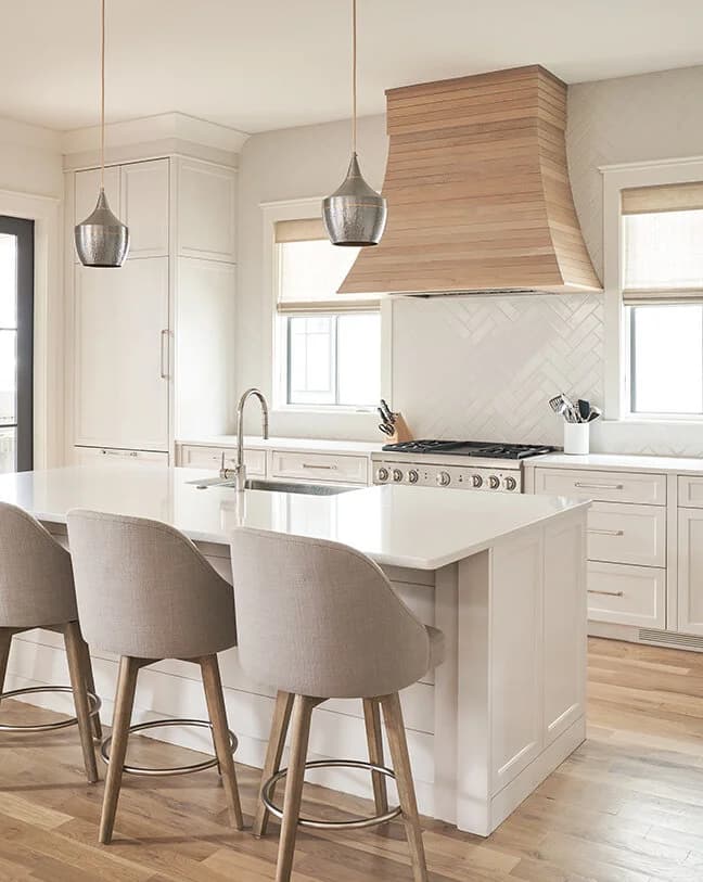 Laburnum II kitchen and living area — Royal Building Group custom home, Charlotte, NC