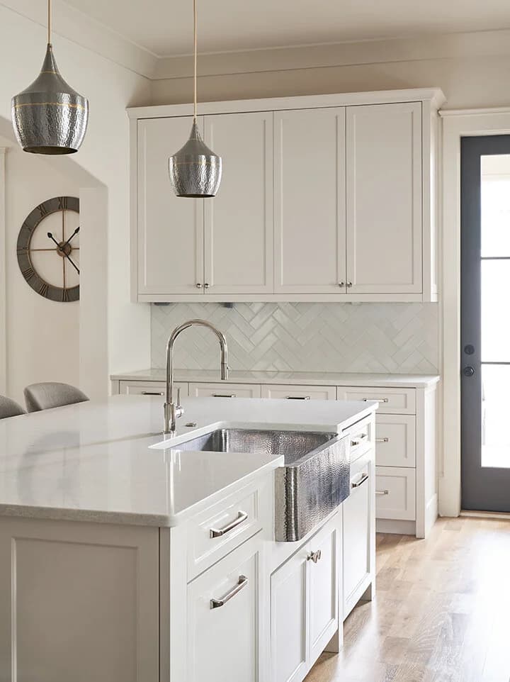 Laburnum II kitchen and living area — Royal Building Group custom home, Charlotte, NC