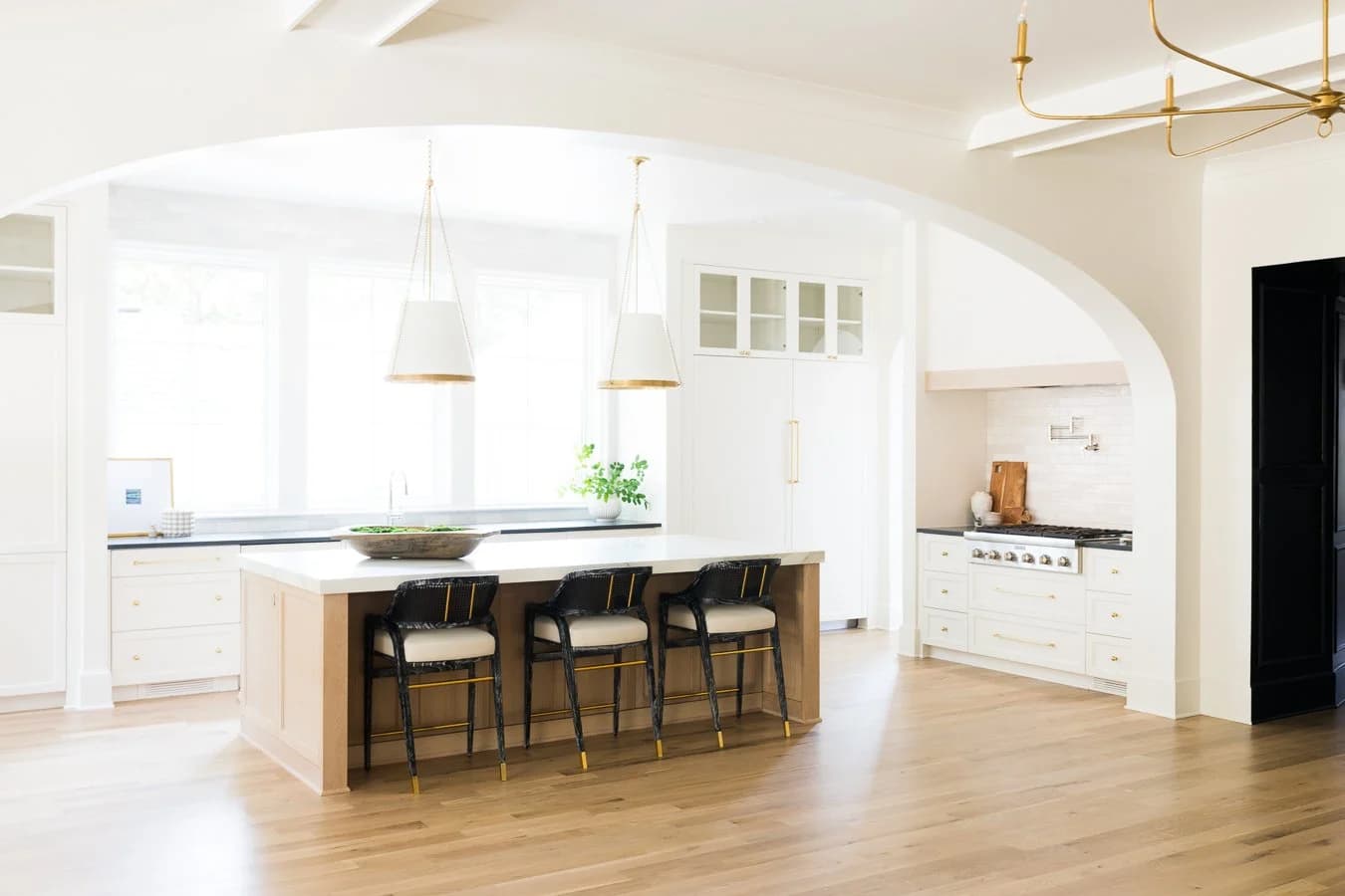 Laburnum III kitchen and living area — Royal Building Group custom home, Charlotte, NC