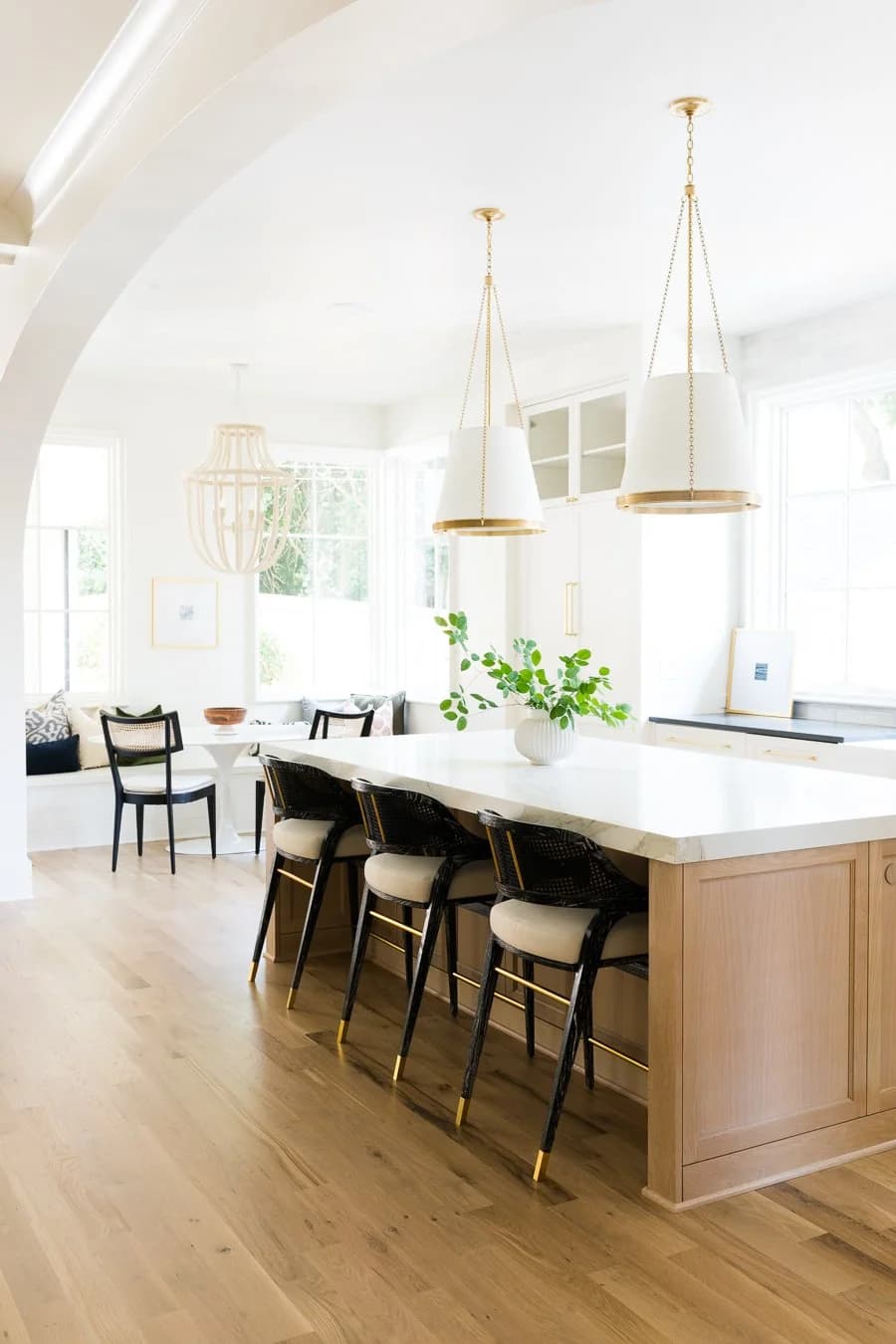 Laburnum III kitchen and living area — Royal Building Group custom home, Charlotte, NC