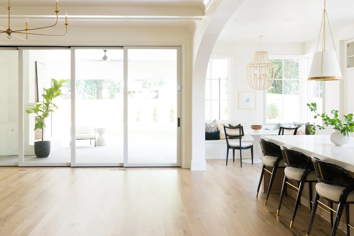 Laburnum III kitchen and living area — Royal Building Group custom home, Charlotte, NC