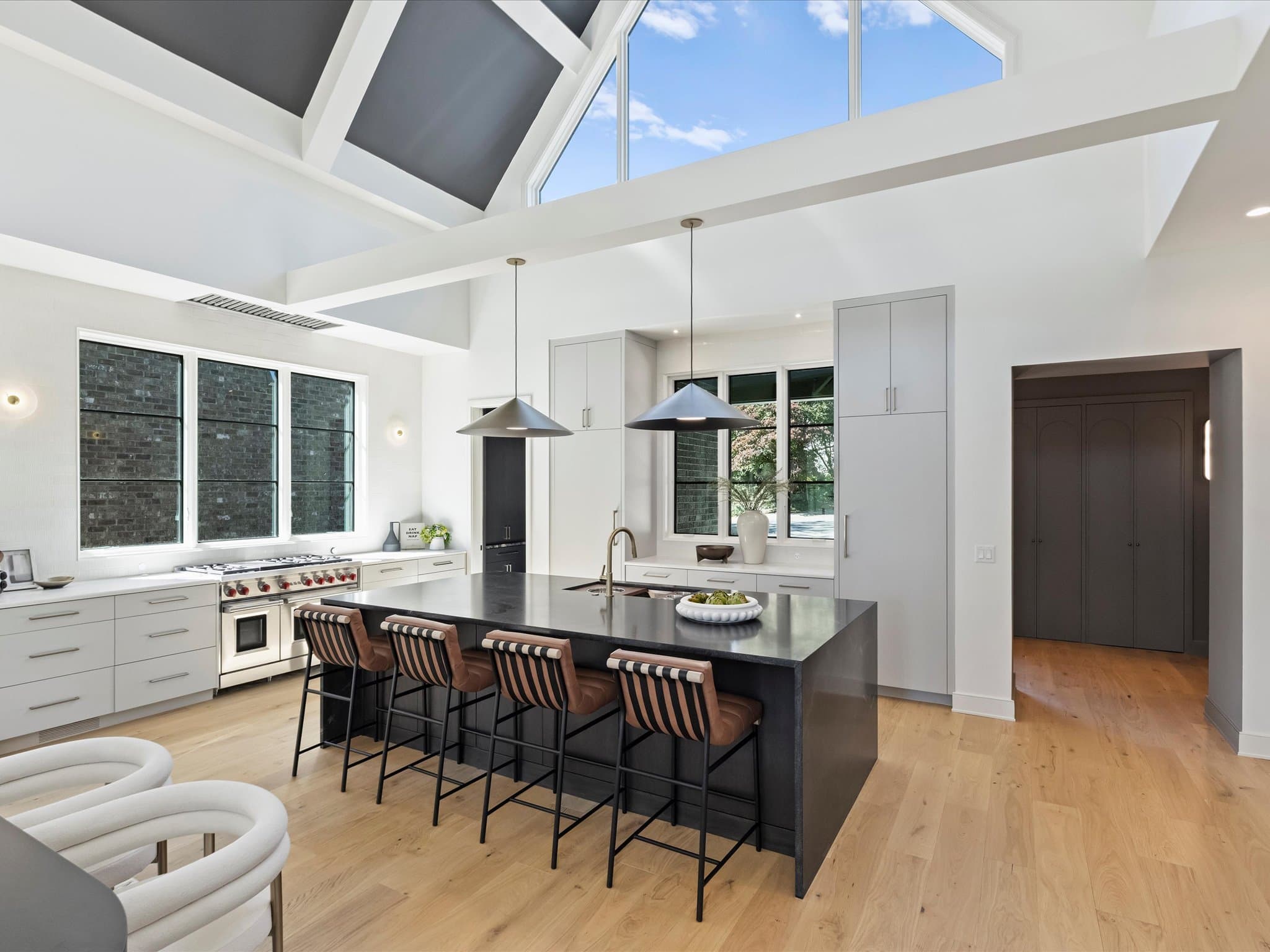 Lorna kitchen and living area — Royal Building Group custom home, Charlotte, NC