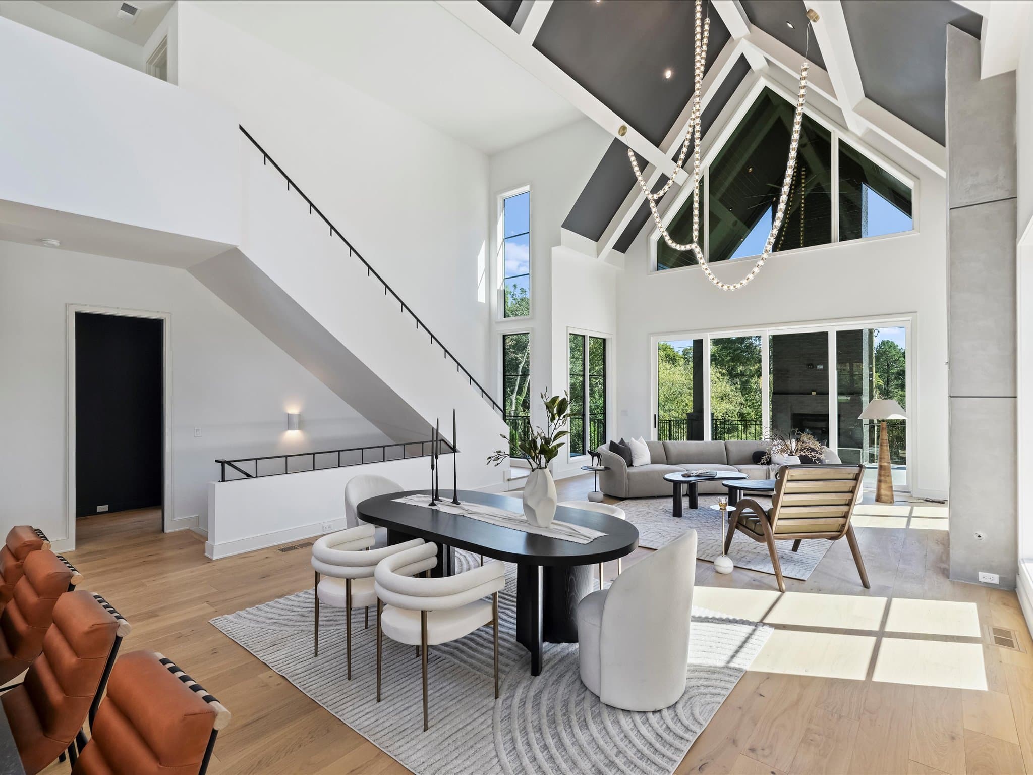 Lorna kitchen and living area — Royal Building Group custom home, Charlotte, NC