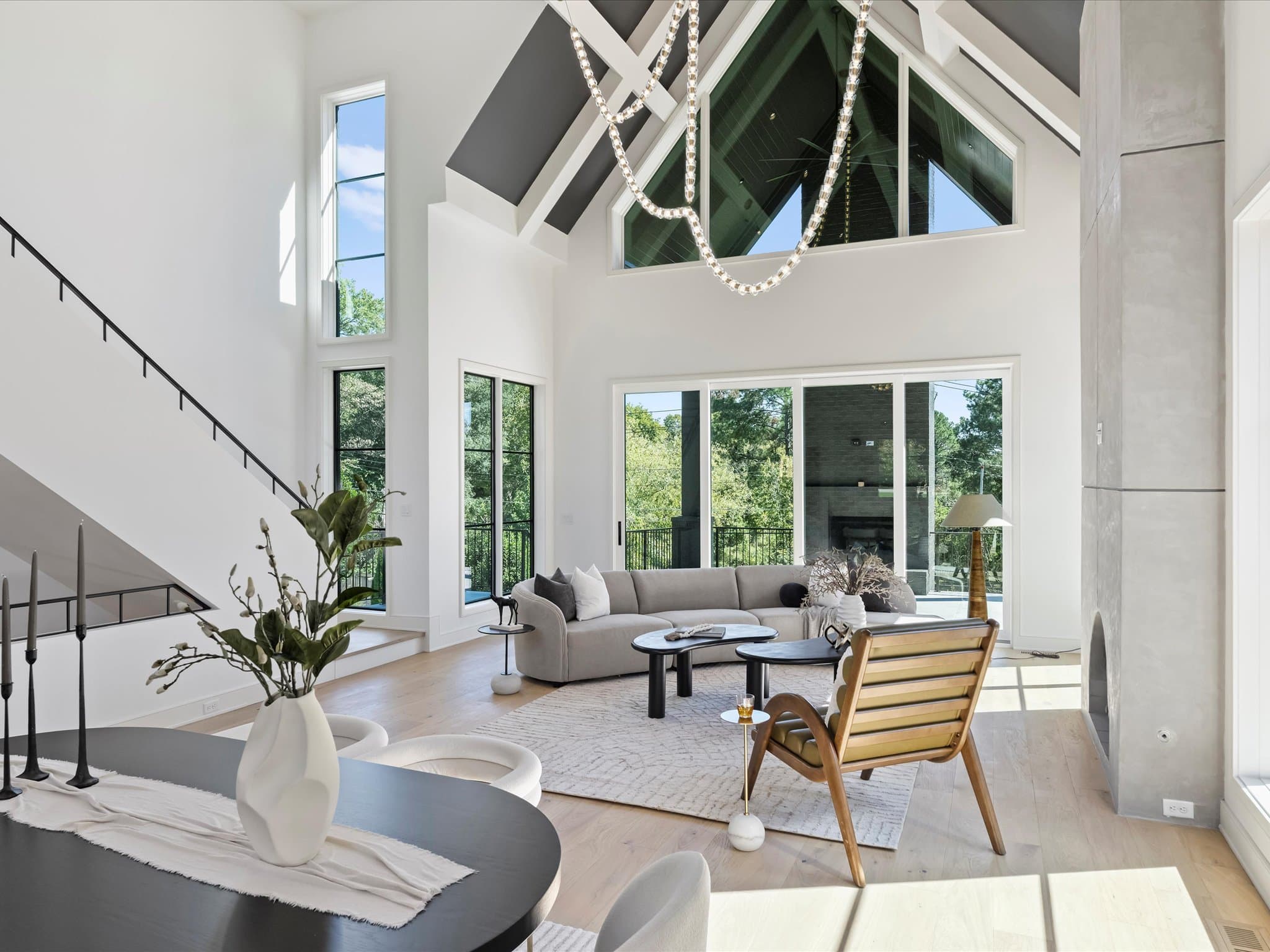 Lorna kitchen and living area — Royal Building Group custom home, Charlotte, NC