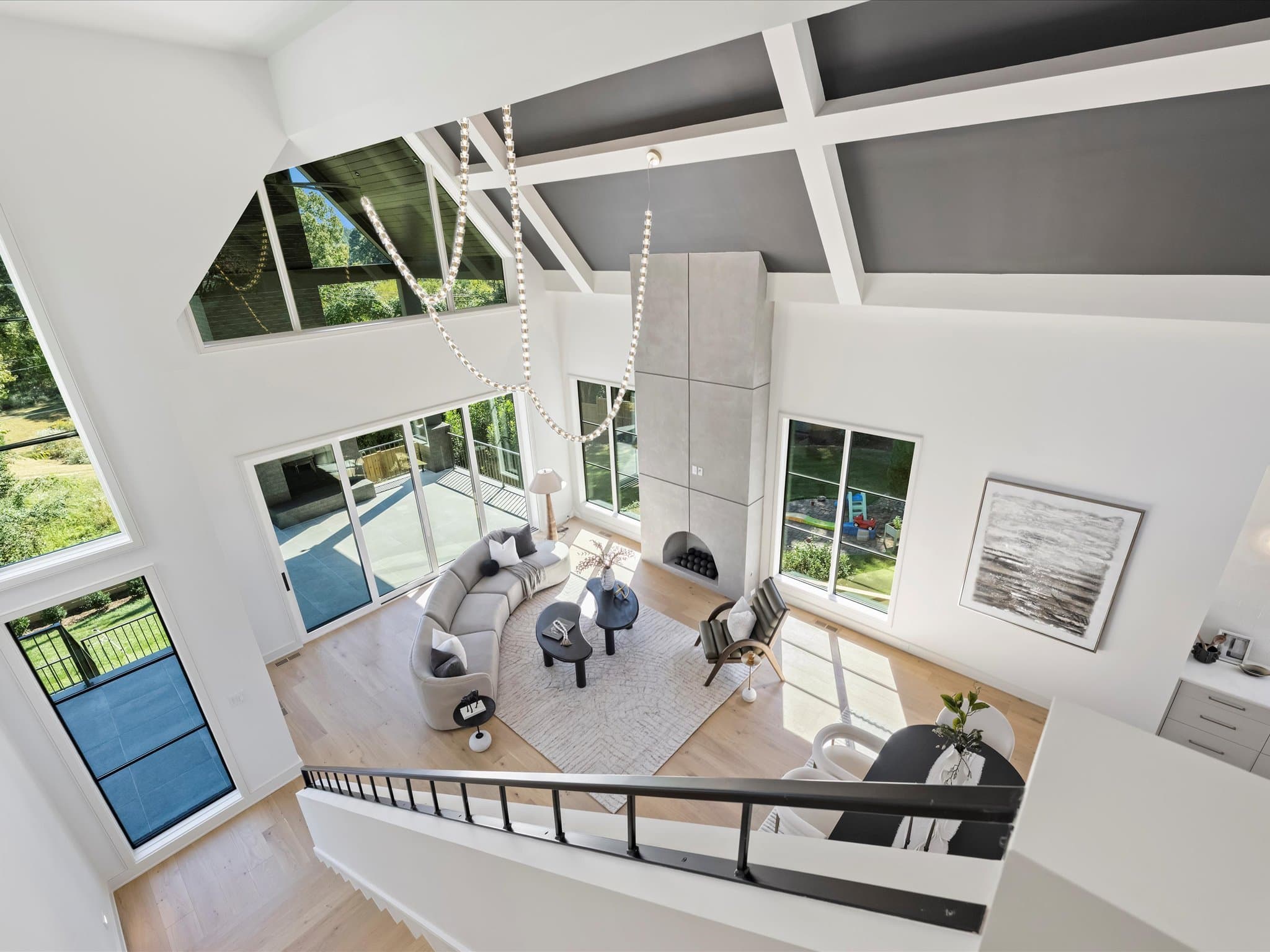 Lorna kitchen and living area — Royal Building Group custom home, Charlotte, NC