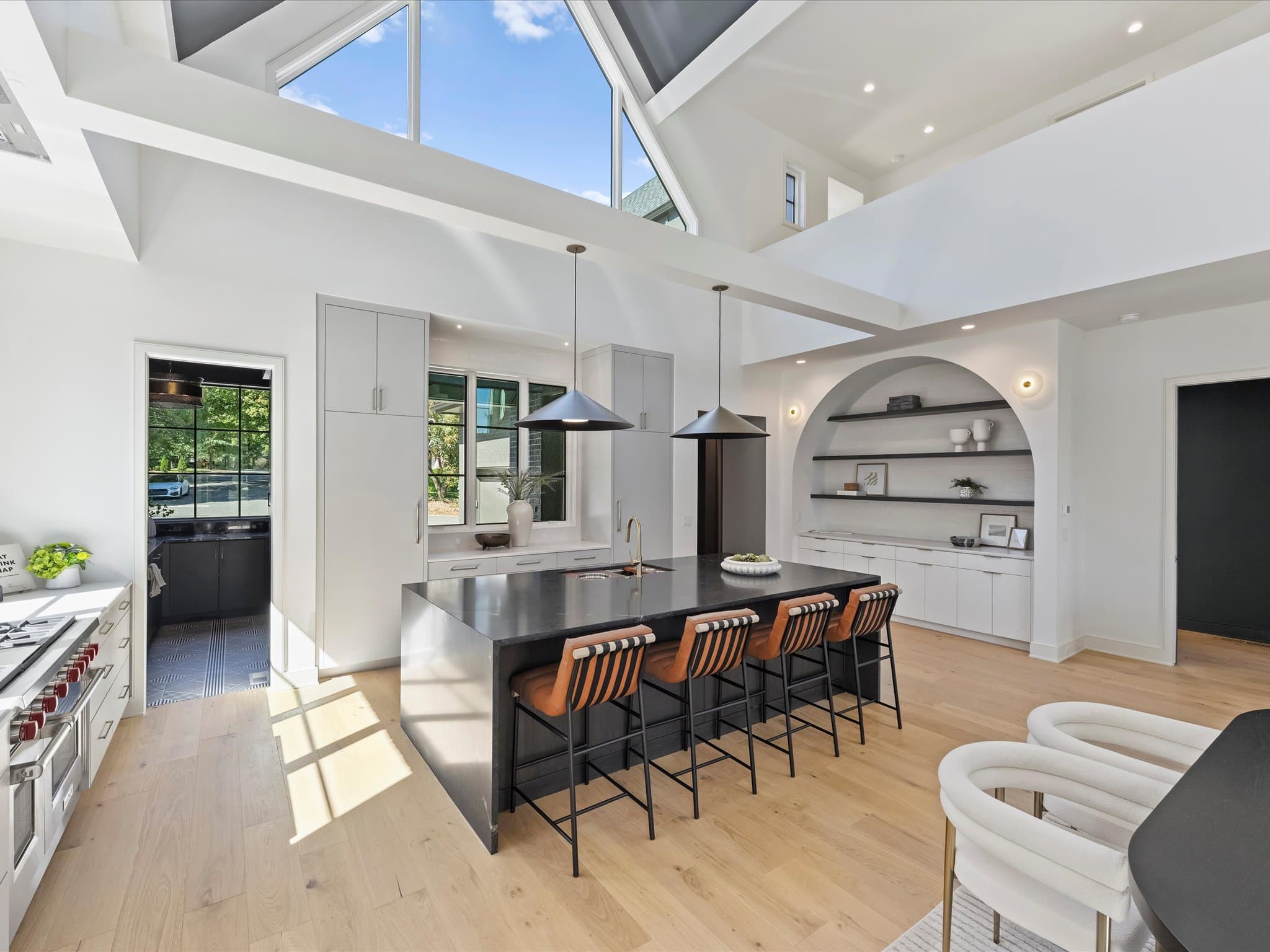 Lorna kitchen and living area — Royal Building Group custom home, Charlotte, NC