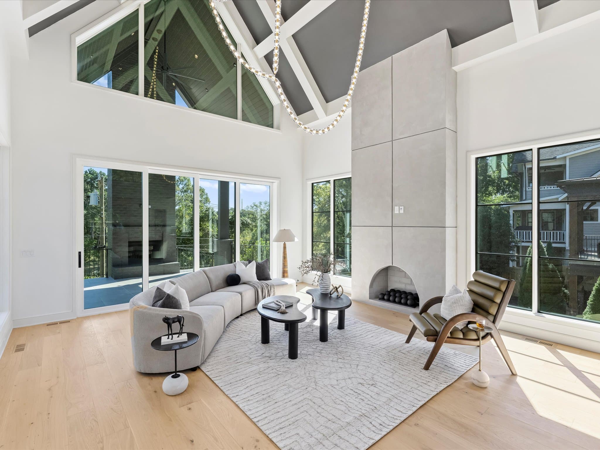 Lorna kitchen and living area — Royal Building Group custom home, Charlotte, NC