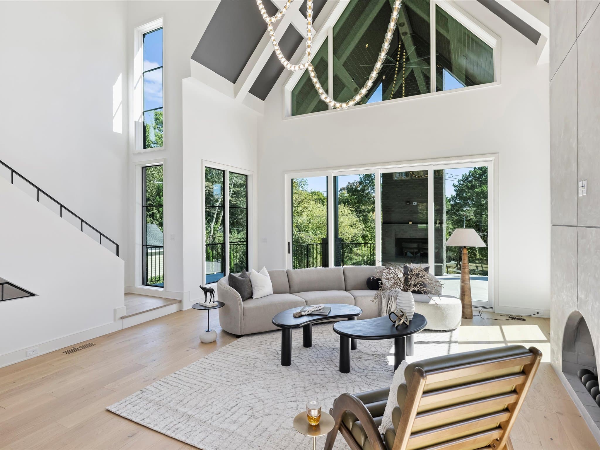 Lorna kitchen and living area — Royal Building Group custom home, Charlotte, NC