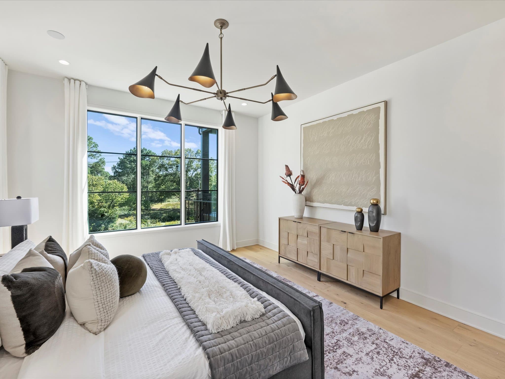 Lorna bedroom and bathroom — luxury custom home in Charlotte, NC