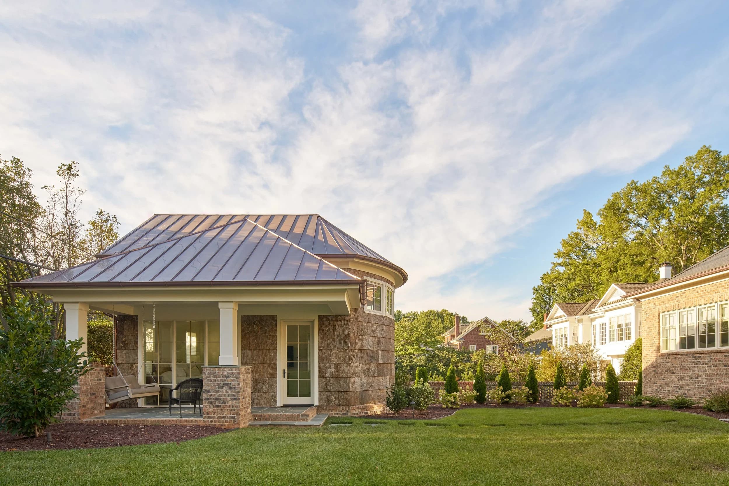 Queens Road interior living space — custom luxury home in Charlotte, NC