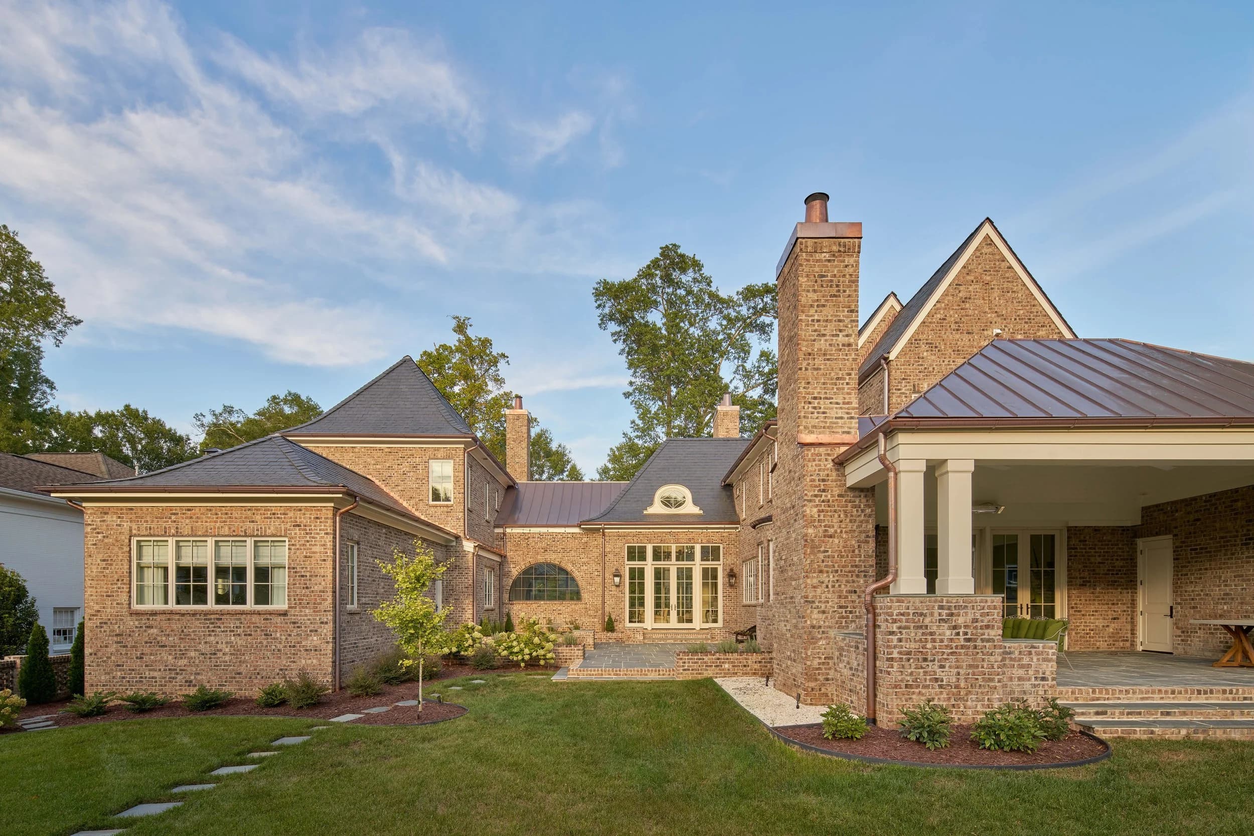 Queens Road interior living space — custom luxury home in Charlotte, NC