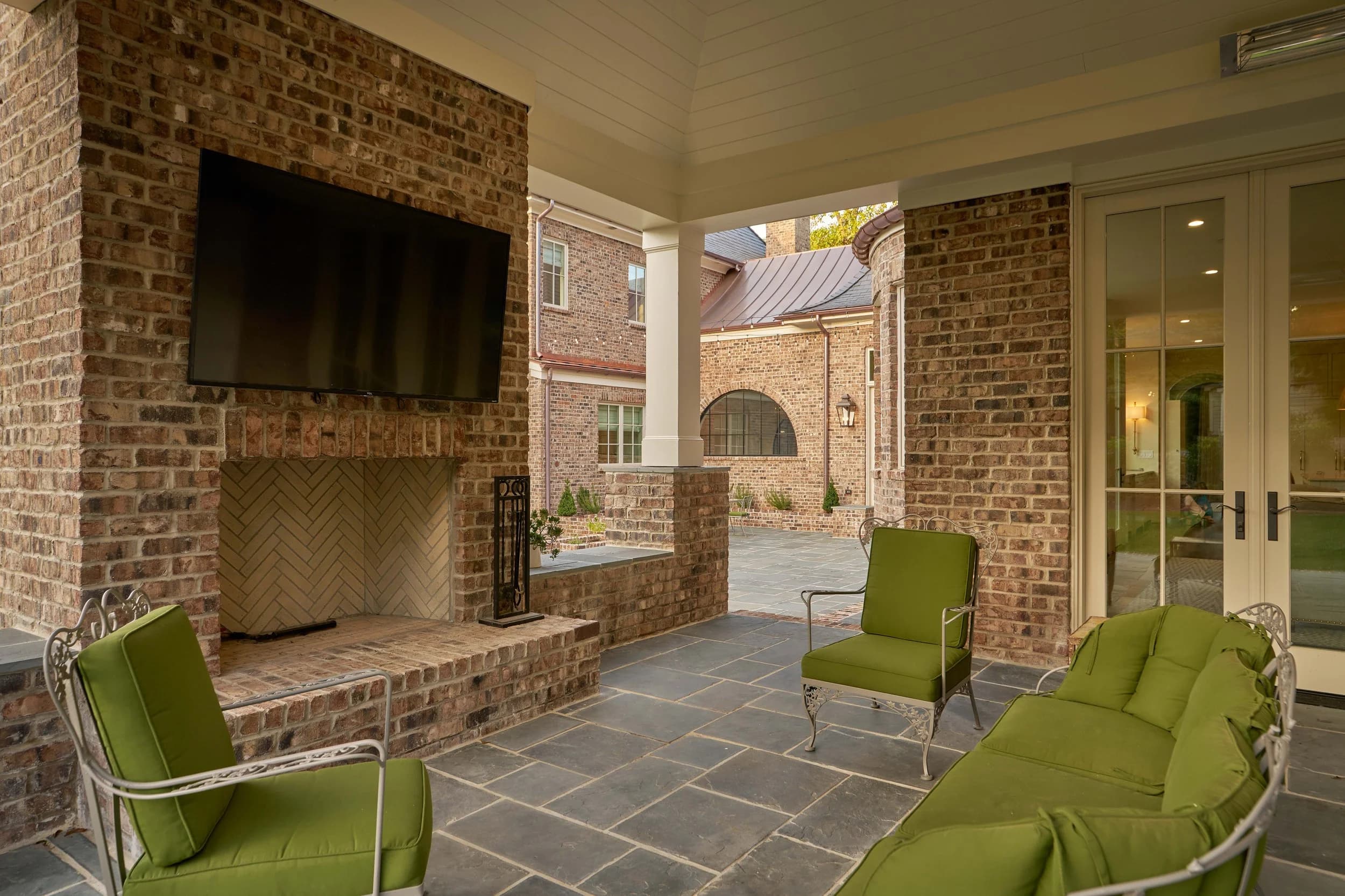 Queens Road interior living space — custom luxury home in Charlotte, NC