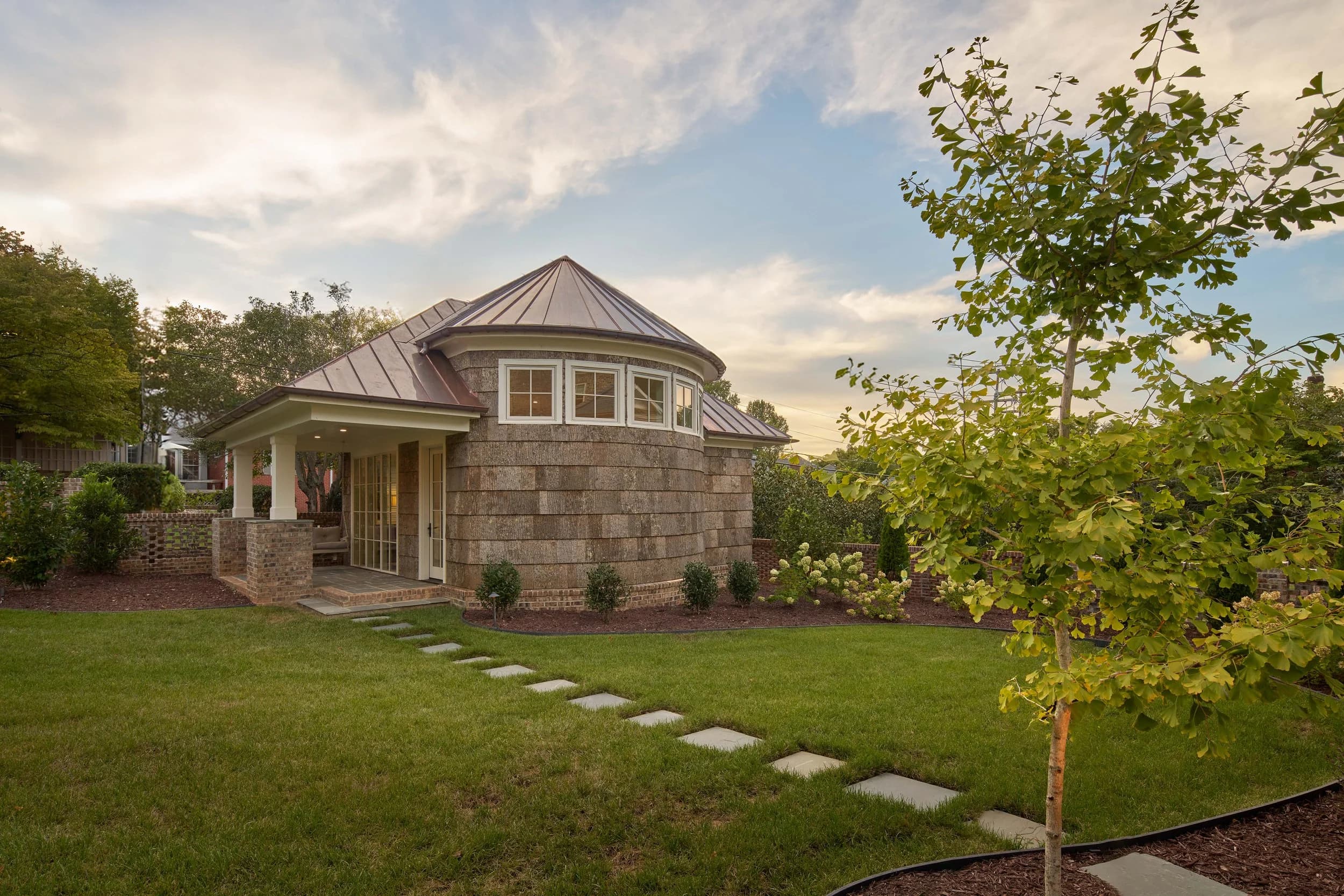 Queens Road interior living space — custom luxury home in Charlotte, NC