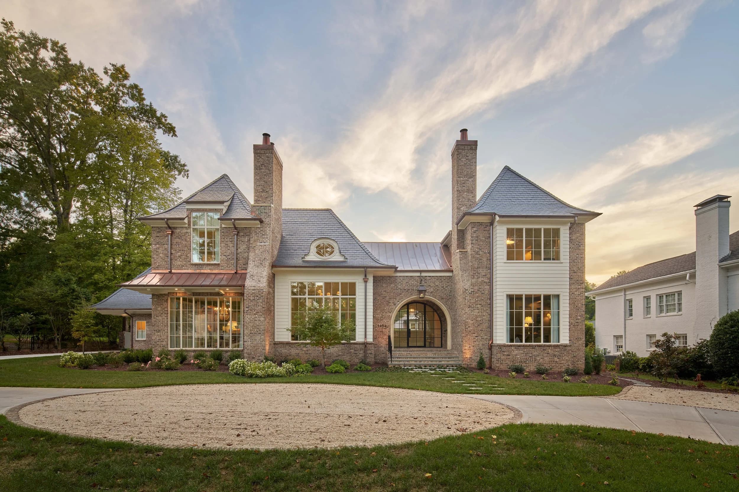 Queens Road interior living space — custom luxury home in Charlotte, NC