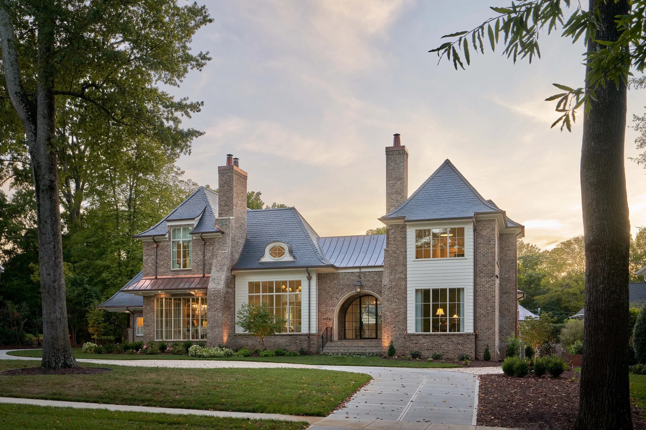 Queens Road interior living space — custom luxury home in Charlotte, NC