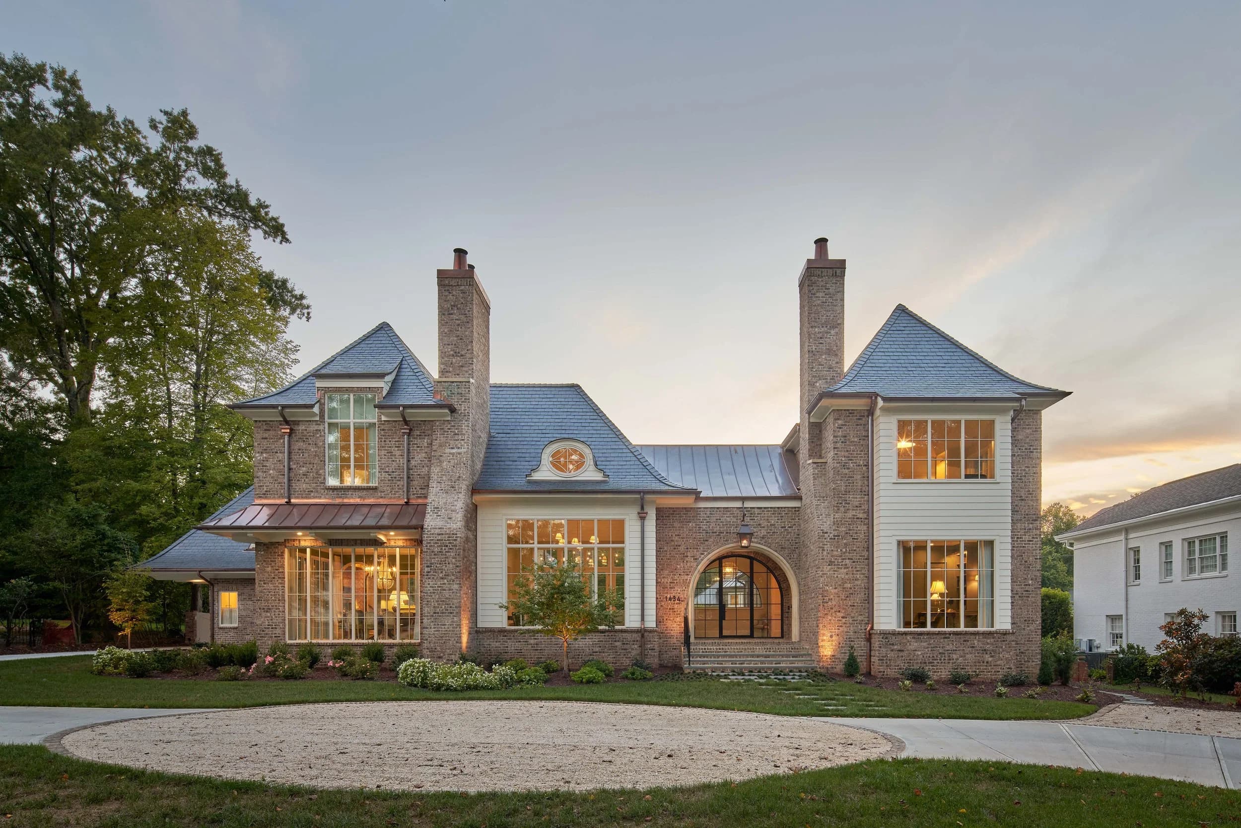 Queens Road kitchen and living area — Royal Building Group custom home, Charlotte, NC