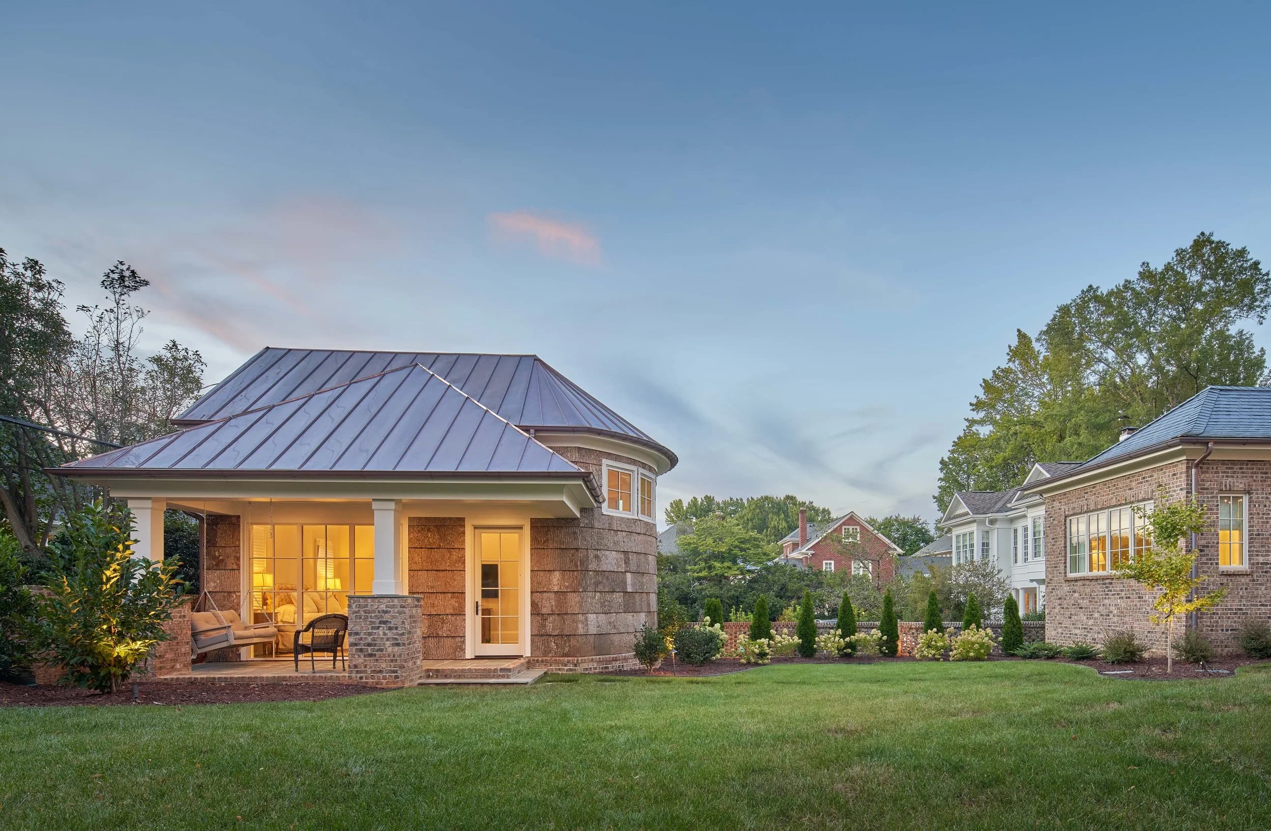 Queens Road kitchen and living area — Royal Building Group custom home, Charlotte, NC