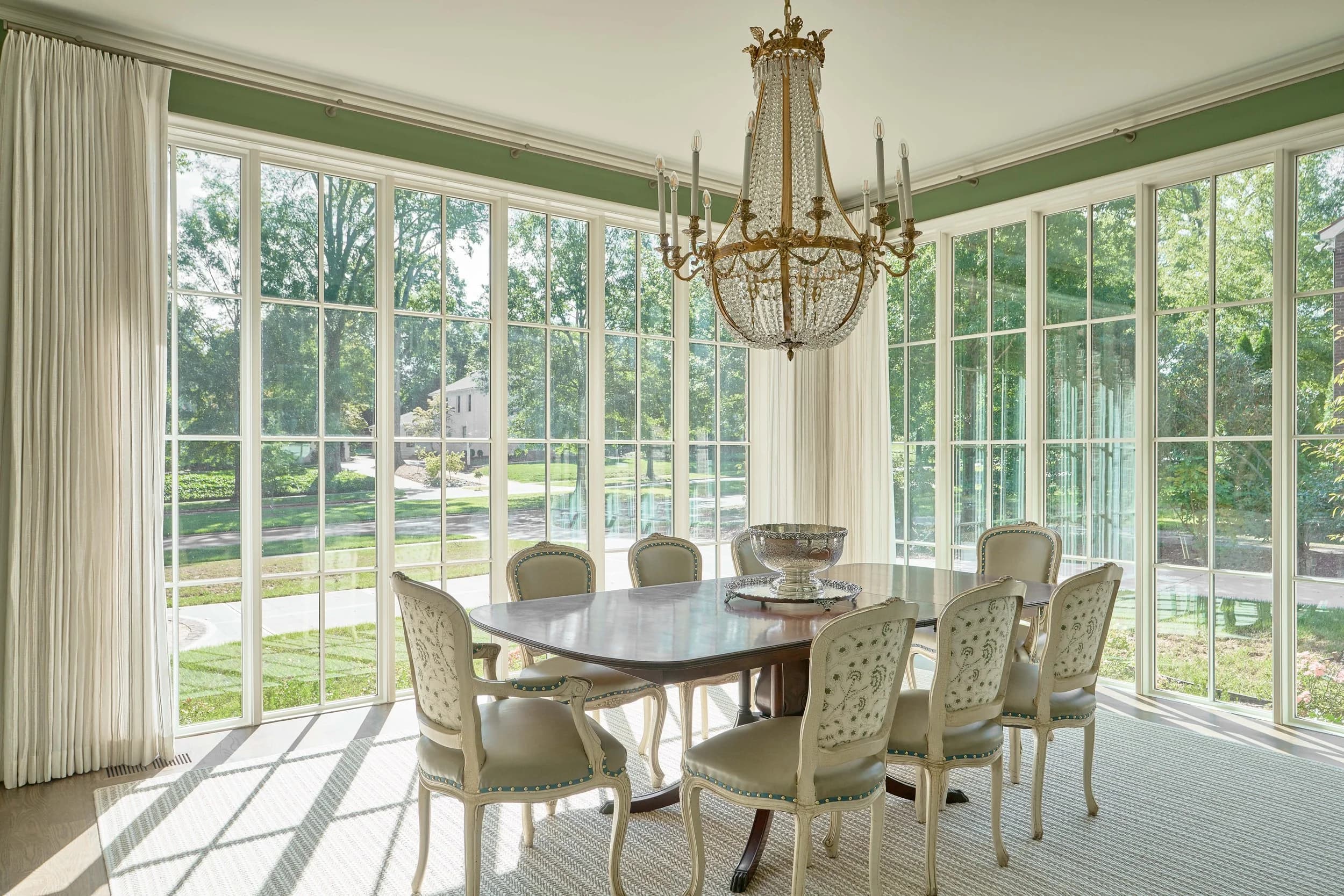 Queens Road kitchen and living area — Royal Building Group custom home, Charlotte, NC