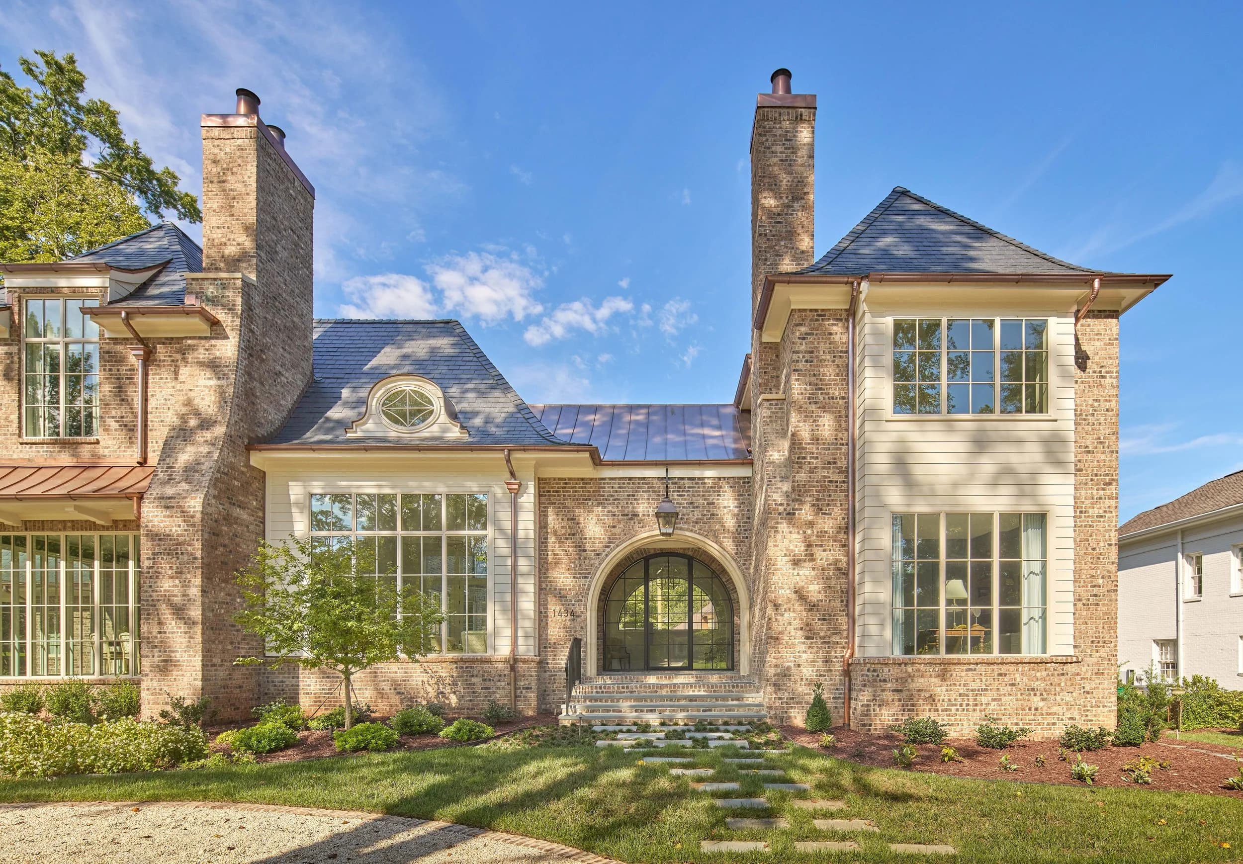 Queens Road interior living space — custom luxury home in Charlotte, NC