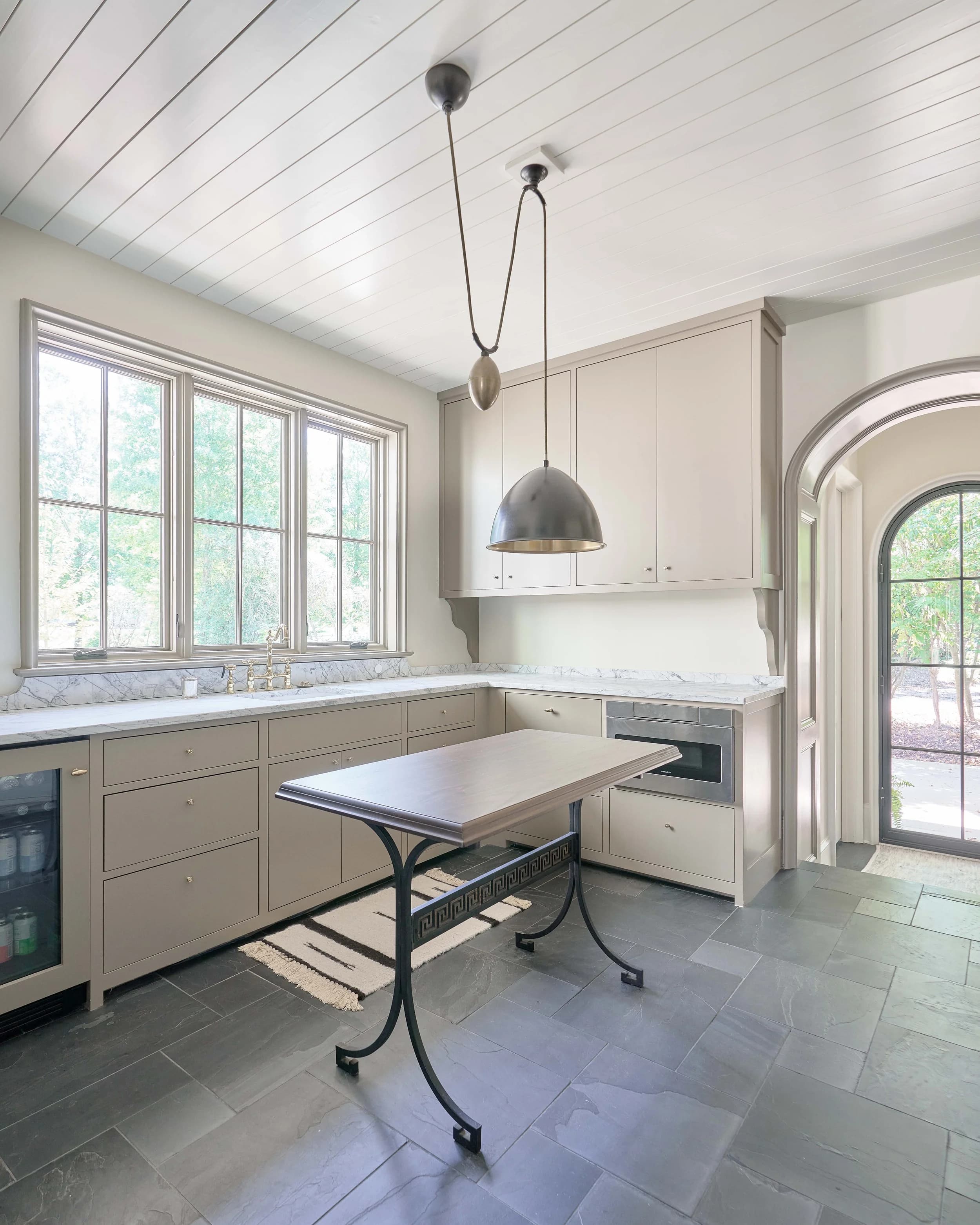Queens Road kitchen and living area — Royal Building Group custom home, Charlotte, NC
